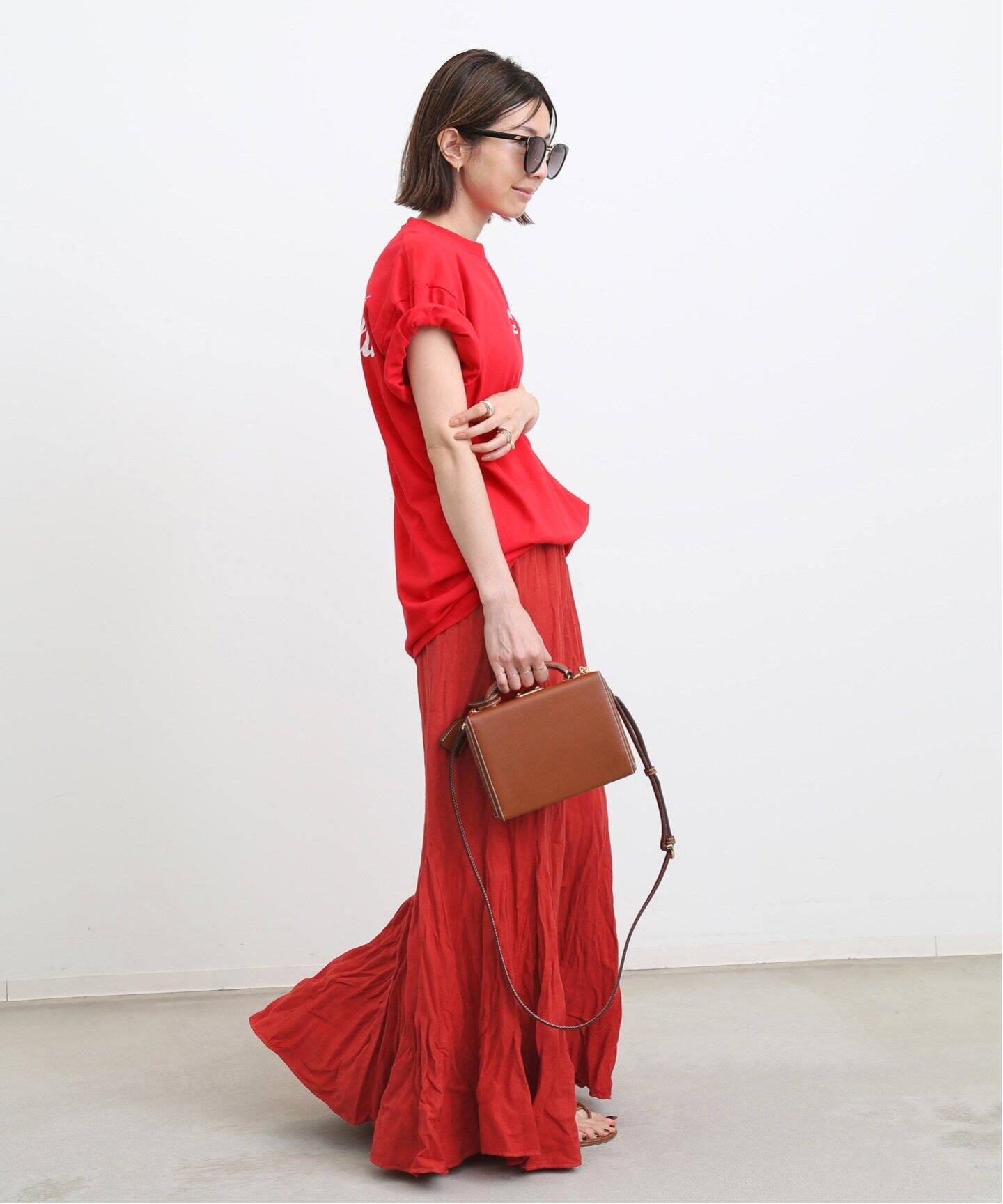 Col Pierrot /コル ピエロ】リネンレーヨンマチスカート（ロング  