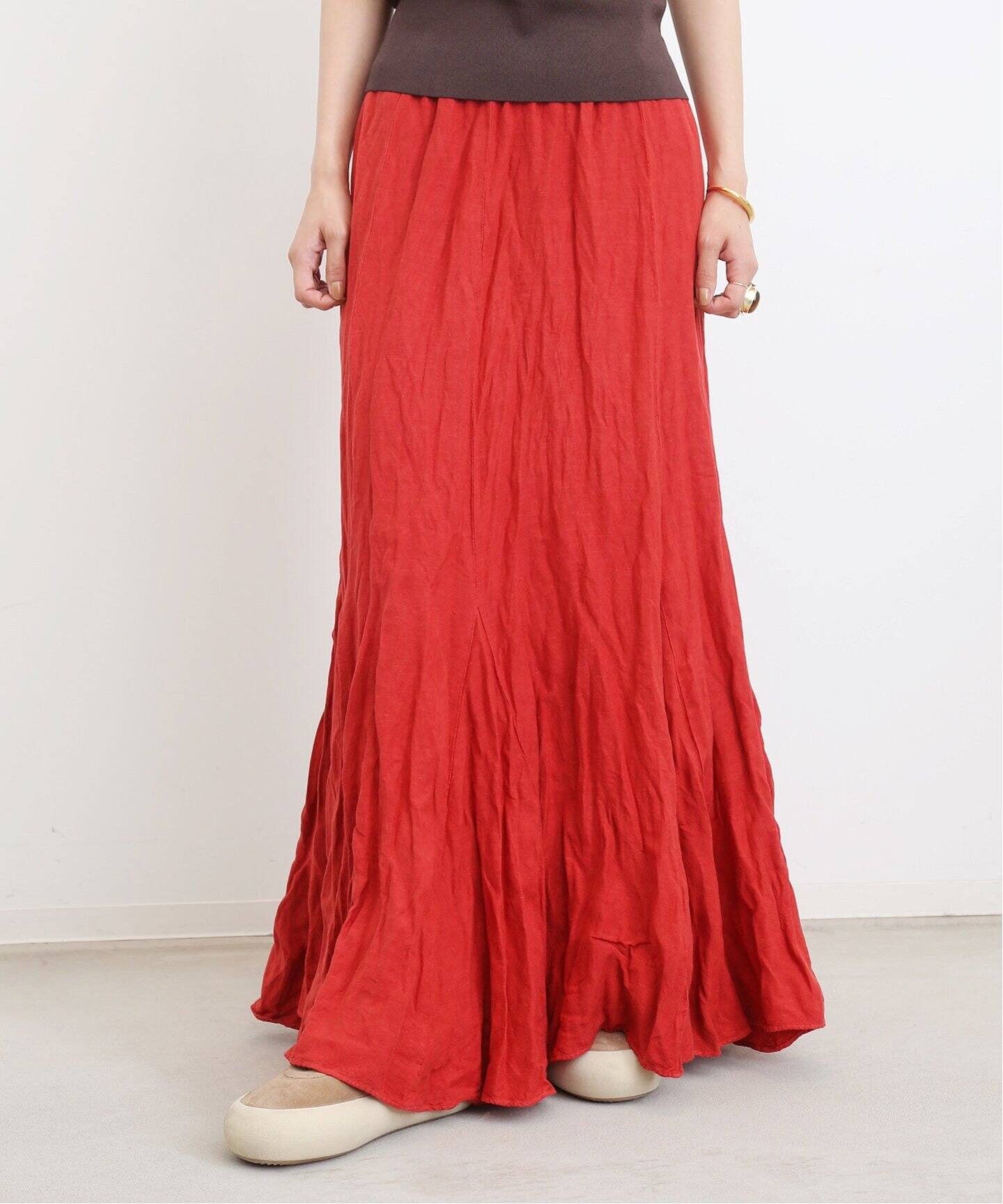 Col Pierrot /コル ピエロ】リネンレーヨンマチスカート（ロング  