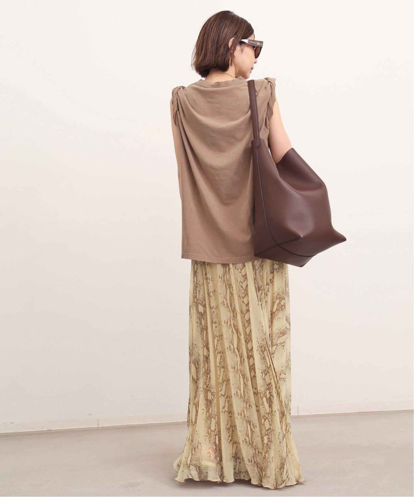 MES DEMOISELLES/メドモアゼル】PYTHON SKIRT（ロング・マキシ丈  