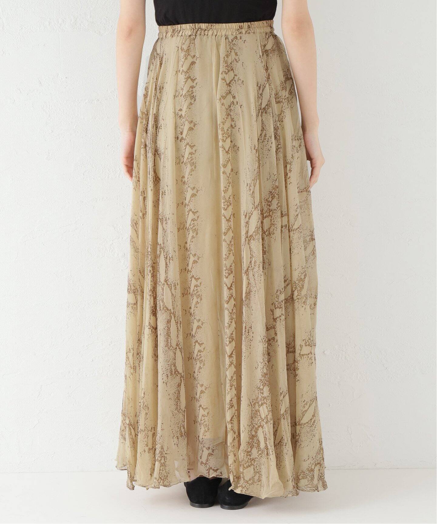 MES DEMOISELLES/メドモアゼル】PYTHON SKIRT（ロング・マキシ丈  