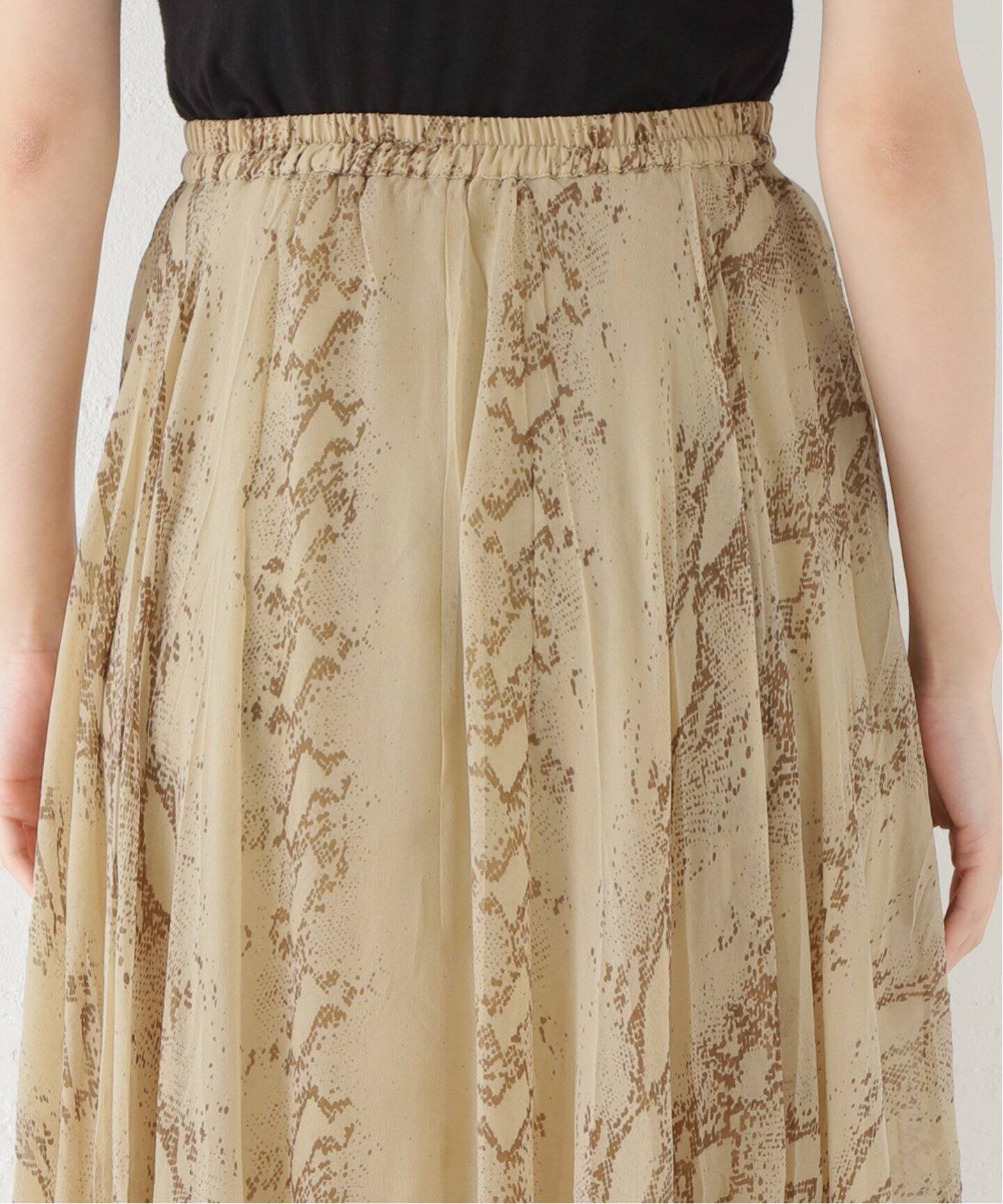 MES DEMOISELLES/メドモアゼル】PYTHON SKIRT（ロング・マキシ丈  