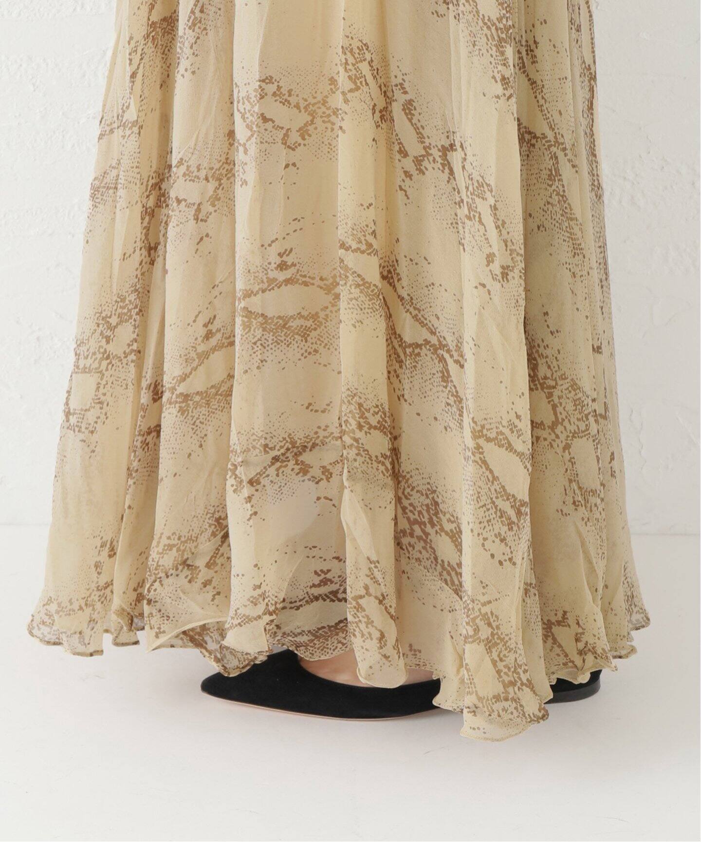 MES DEMOISELLES/メドモアゼル】PYTHON SKIRT（ロング・マキシ丈  