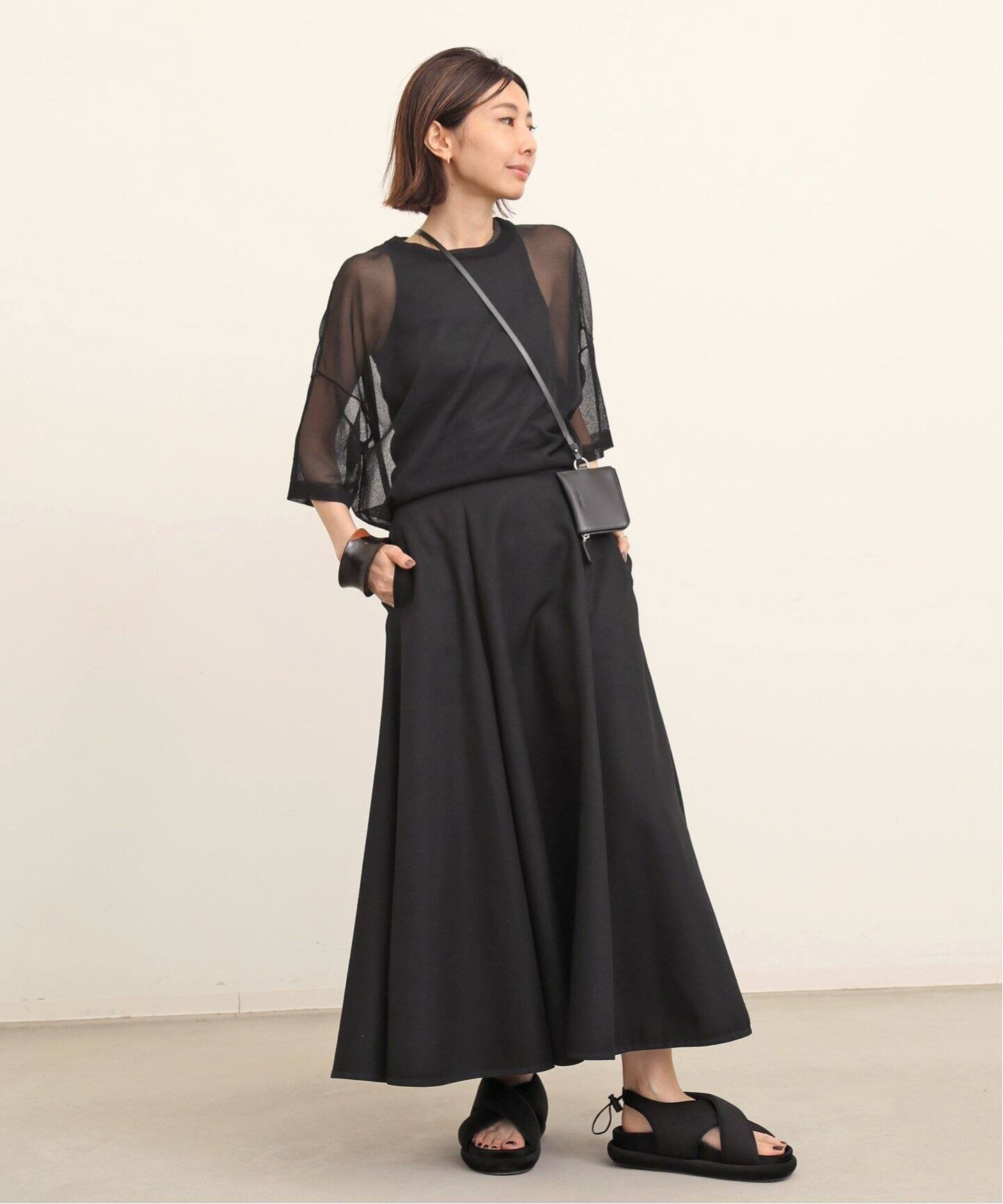 UNION LAUNCH/ユニオンランチ】FLARED SKIRT（ロング・マキシ丈 