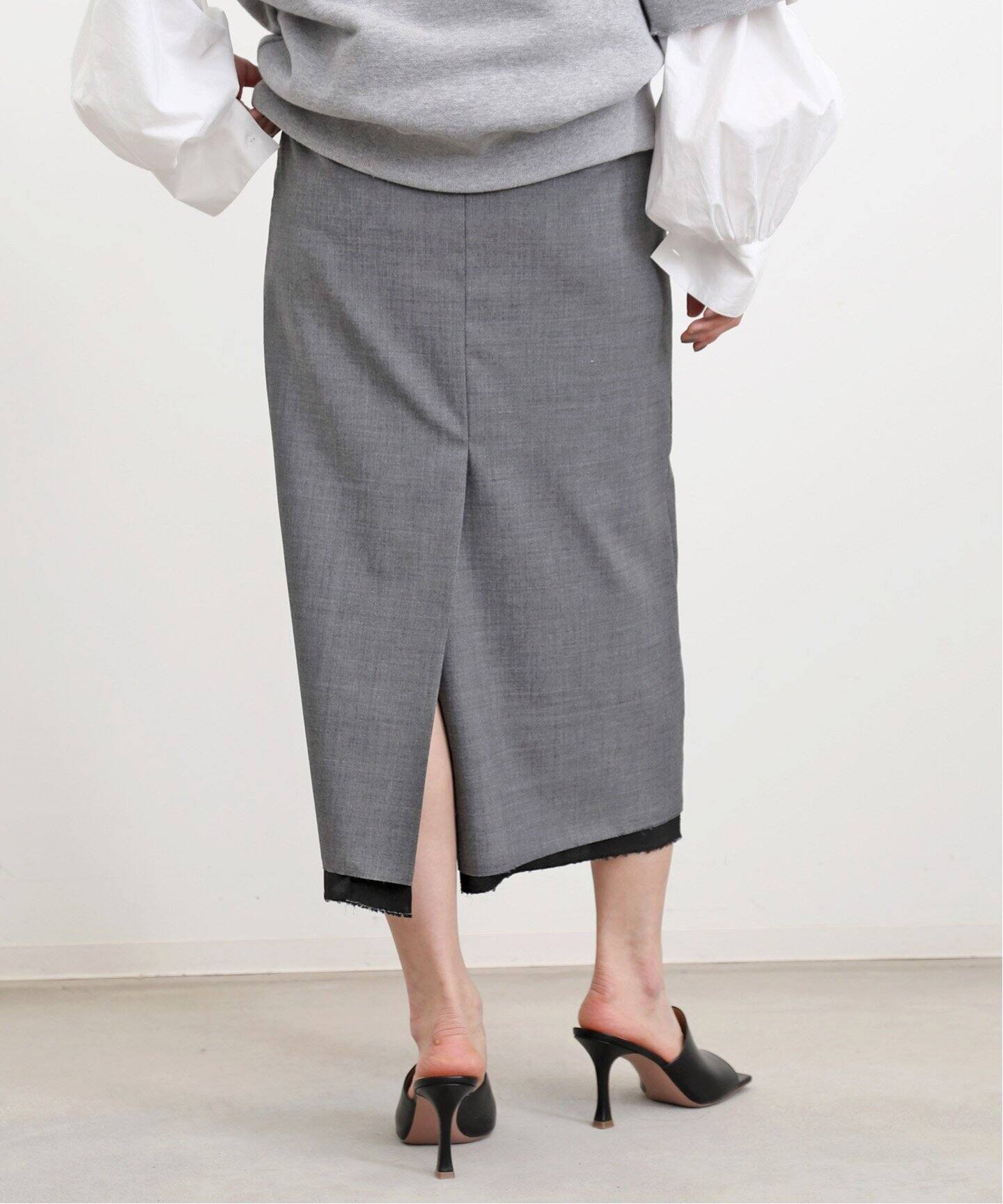 MADISONBLUE/マディソンブルー】LOW WEIST STRAIGHT SKIRT W TRO 