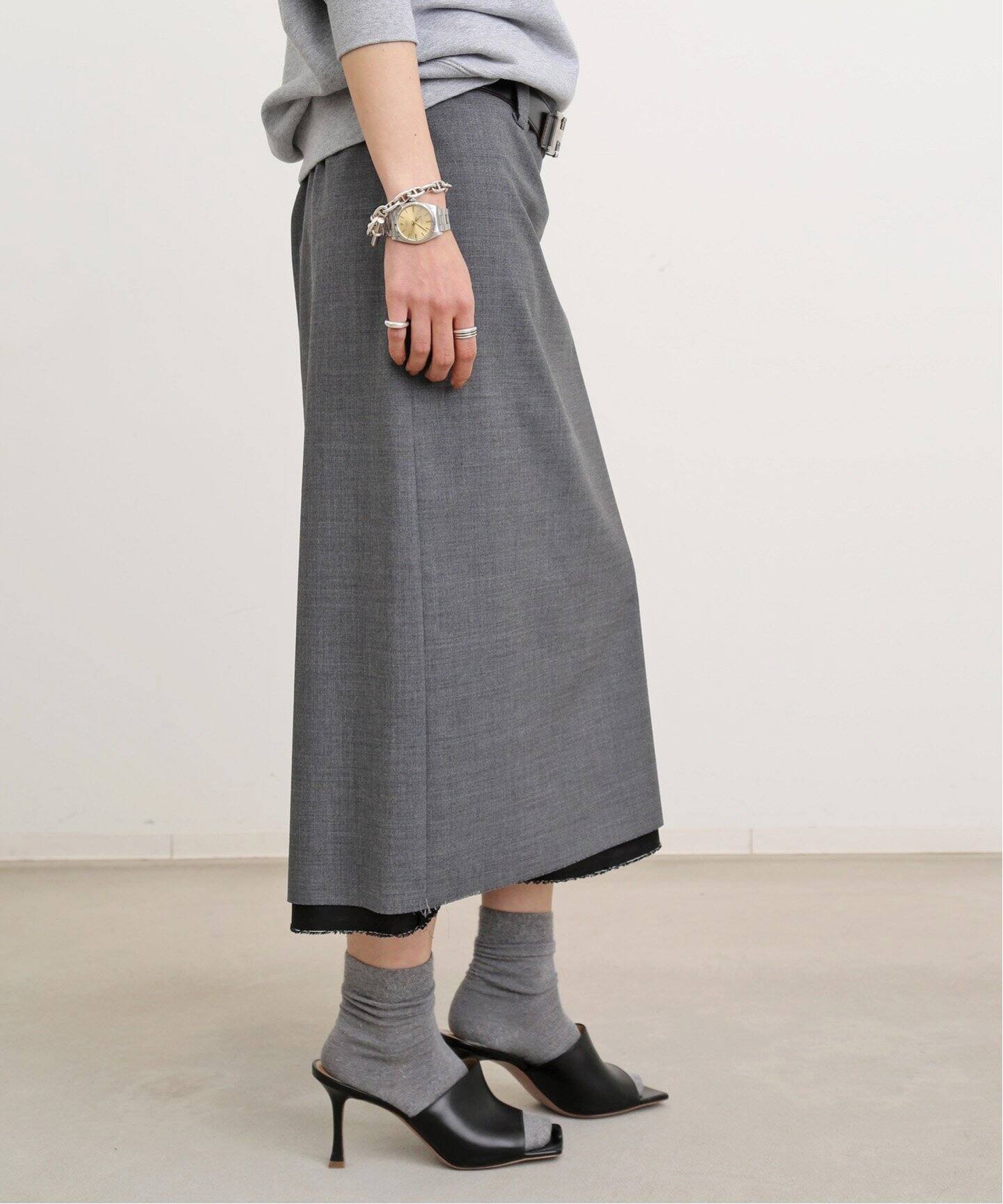MADISONBLUE/マディソンブルー】LOW WEIST STRAIGHT SKIRT W TRO 