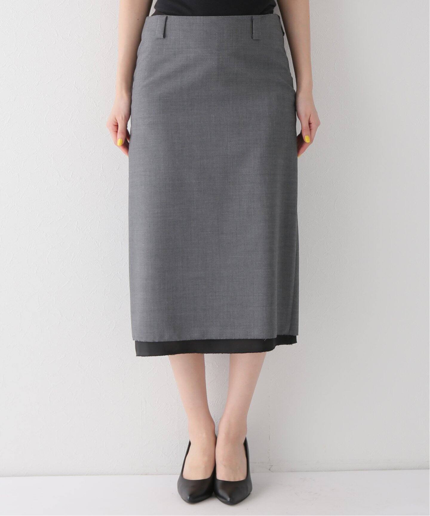 MADISONBLUE/マディソンブルー】LOW WEIST STRAIGHT SKIRT W TRO 