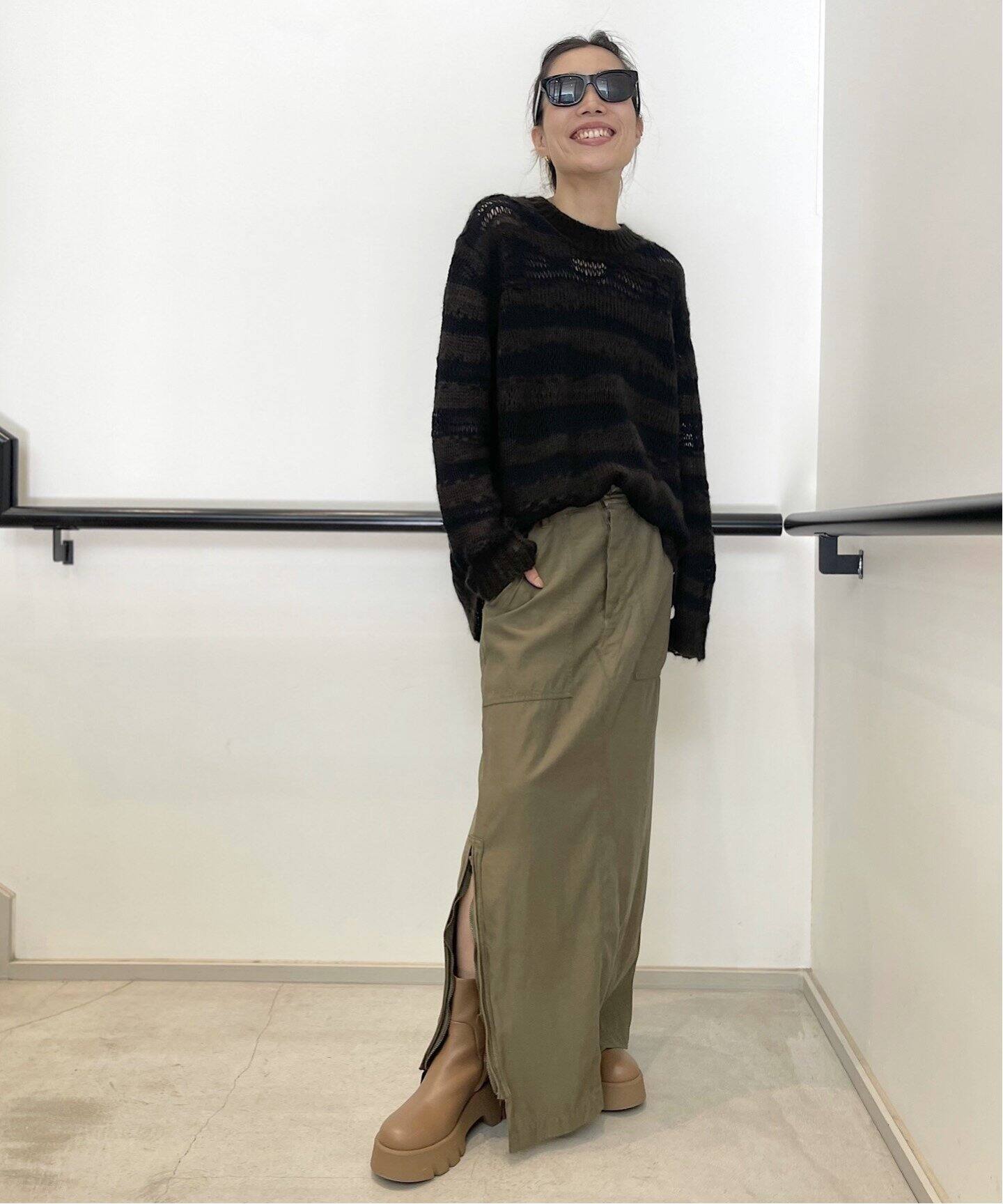 REMI RELIEF/レミレリーフ】Military Maxi Skirt 