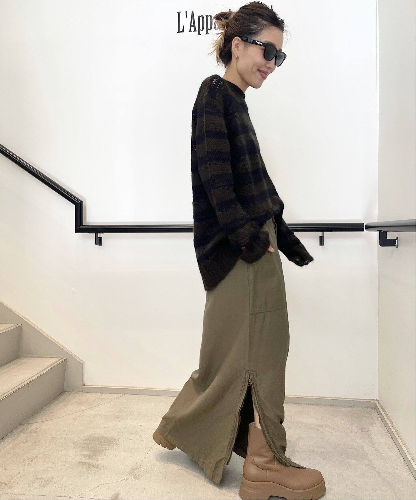 REMI RELIEF/レミレリーフ】Military Maxi Skirt（ロング・マキシ丈  