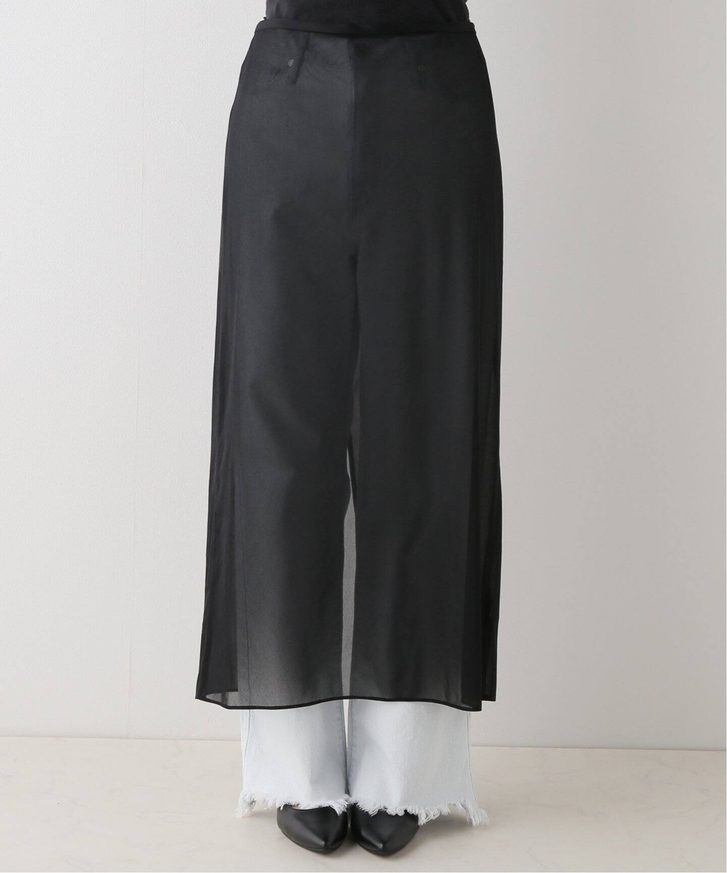 TIBI/ティビ】SHEER GAUZE PENCIL SKIRT（ロング・マキシ丈スカート  
