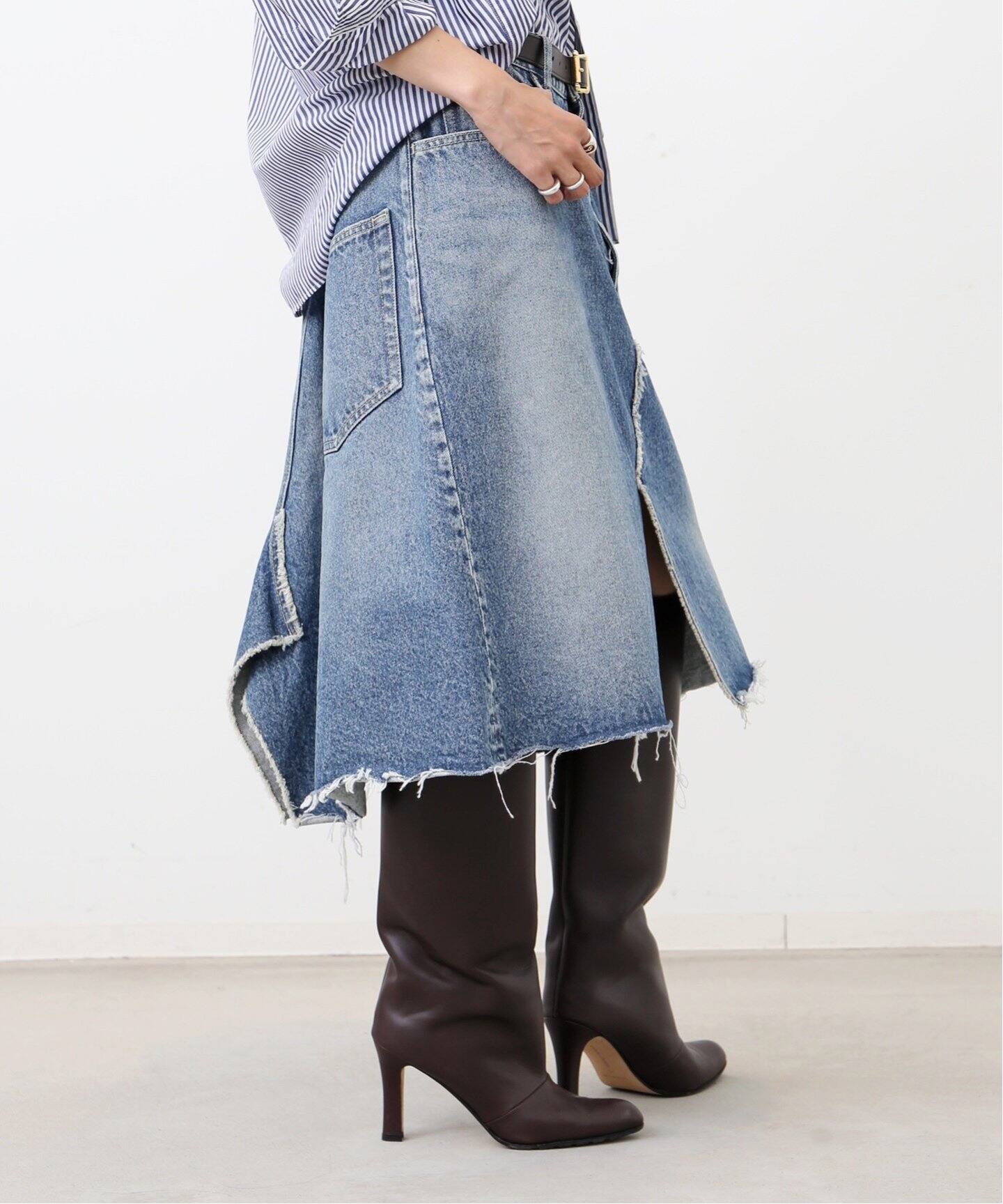 MADISON BLUE/マディソン ブルー】 5POCKET REMAKE A-LINE SK DE  