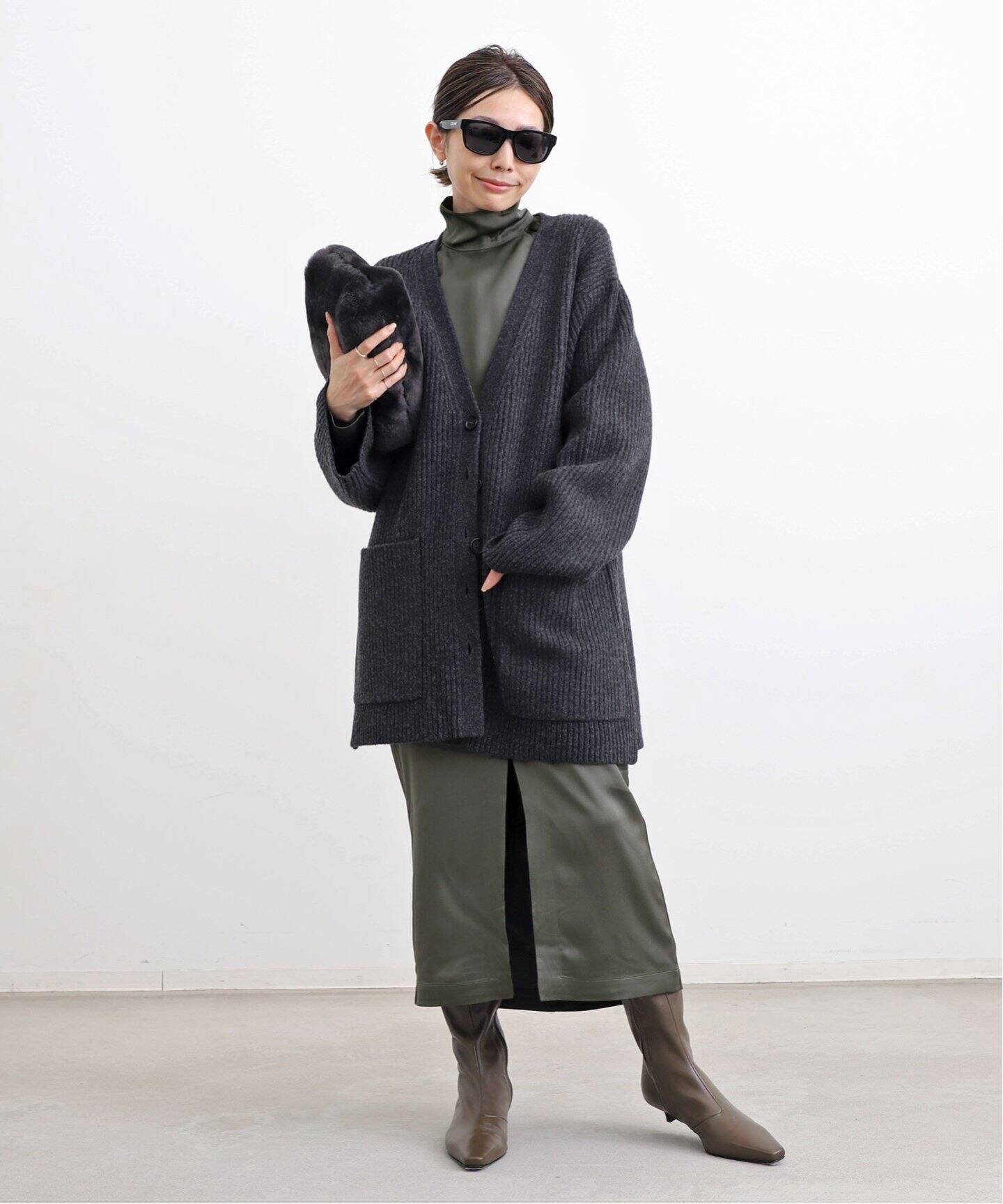 TOTEME/トーテム】 SATIN MID SKIRT（その他スカート）｜L