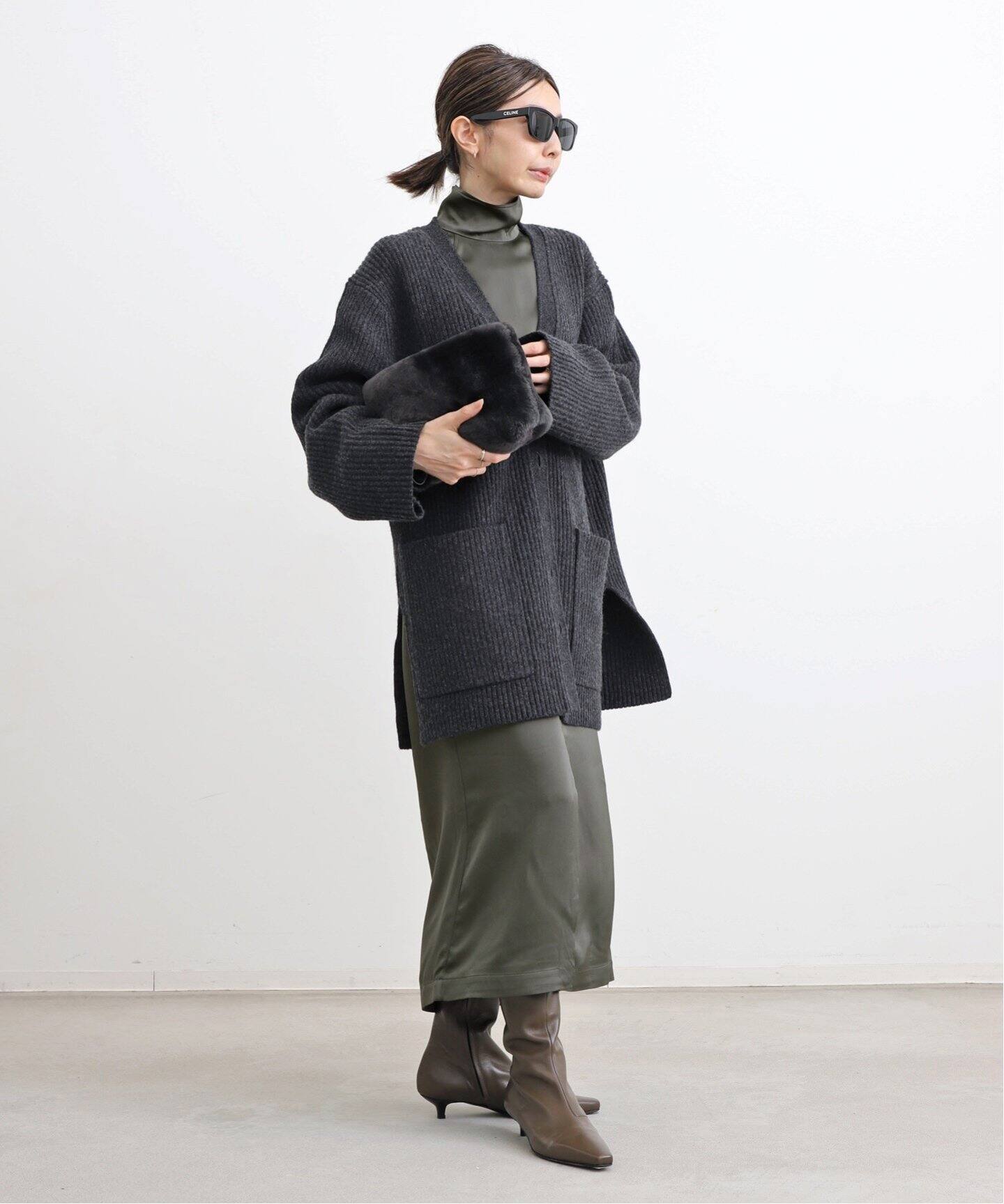 TOTEME/トーテム】 SATIN MID SKIRT（その他スカート）｜L 