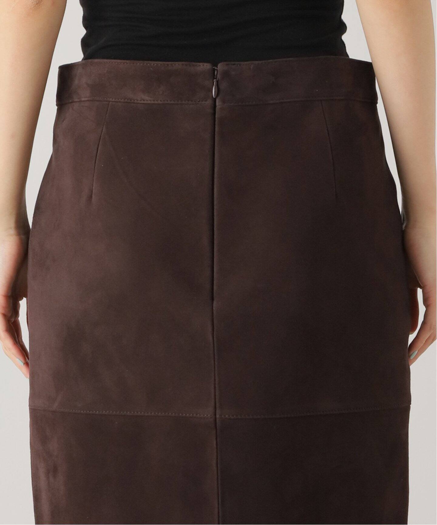 TOTEME/トーテム】 PANELED SUEDE SKIRT（ひざ丈スカート）｜L  