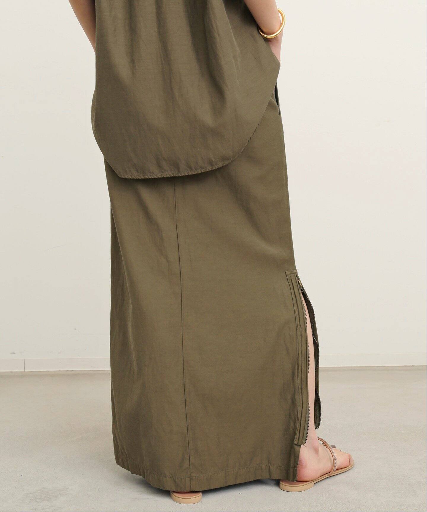 REMI RELIEF/レミレリーフ】Military Maxi Skirt（ロング・マキシ丈  