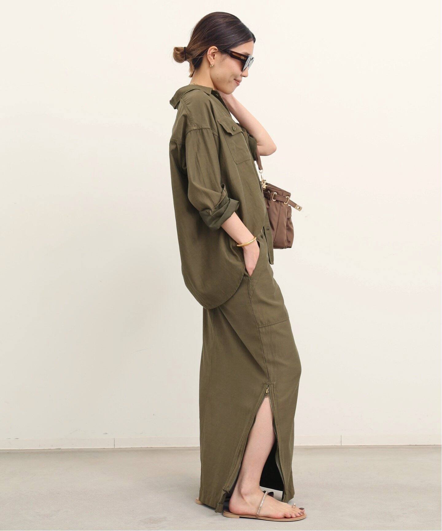 REMI RELIEF/レミレリーフ】Military Maxi Skirt（ロング・マキシ丈  