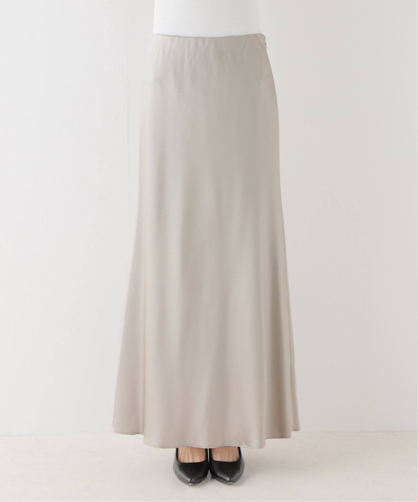 サテンフレアスカート（ロング・マキシ丈スカート）｜AP STUDIO  