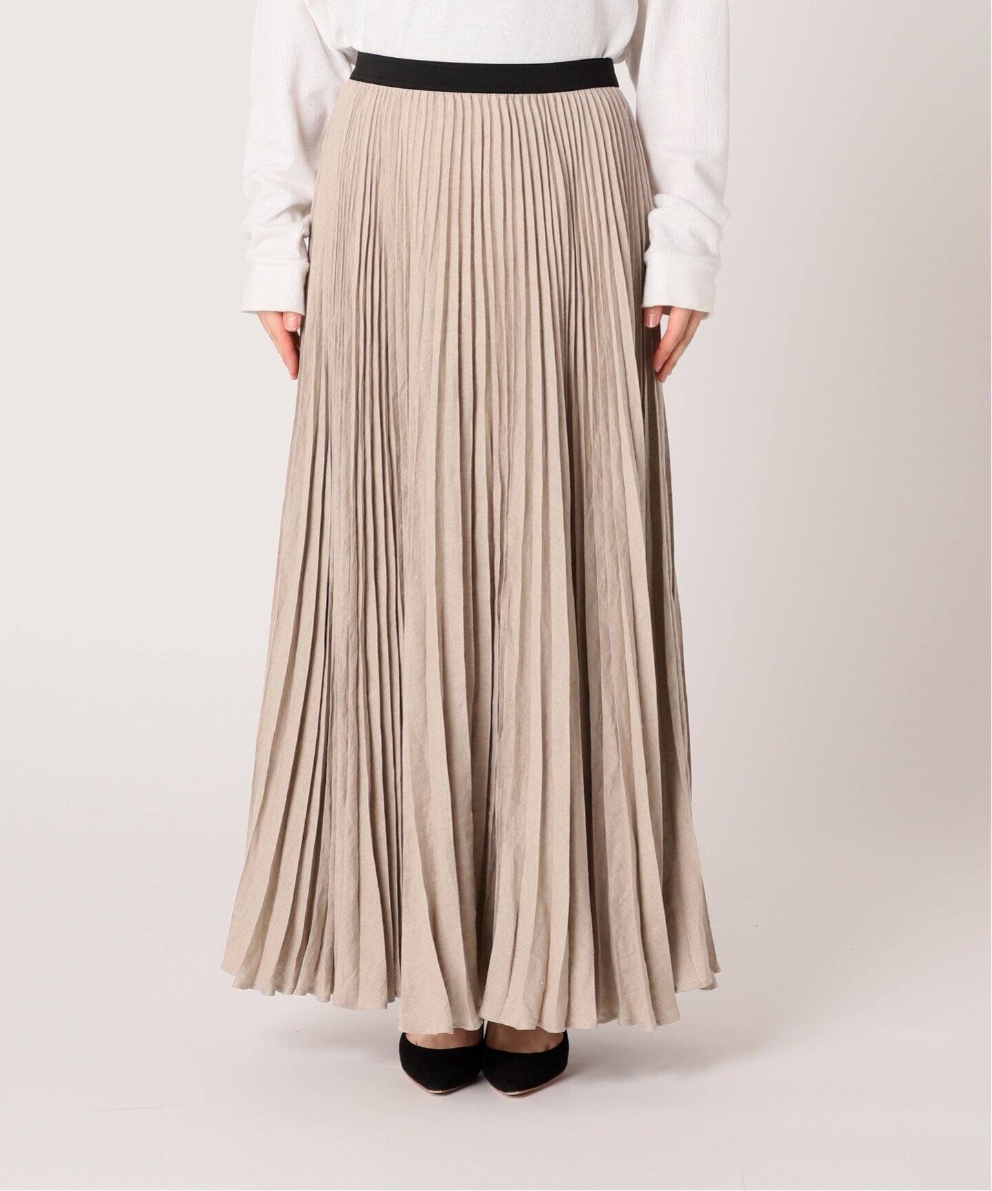 SCENTOF リネンプリーツスカート（ロング・マキシ丈スカート）｜AP  