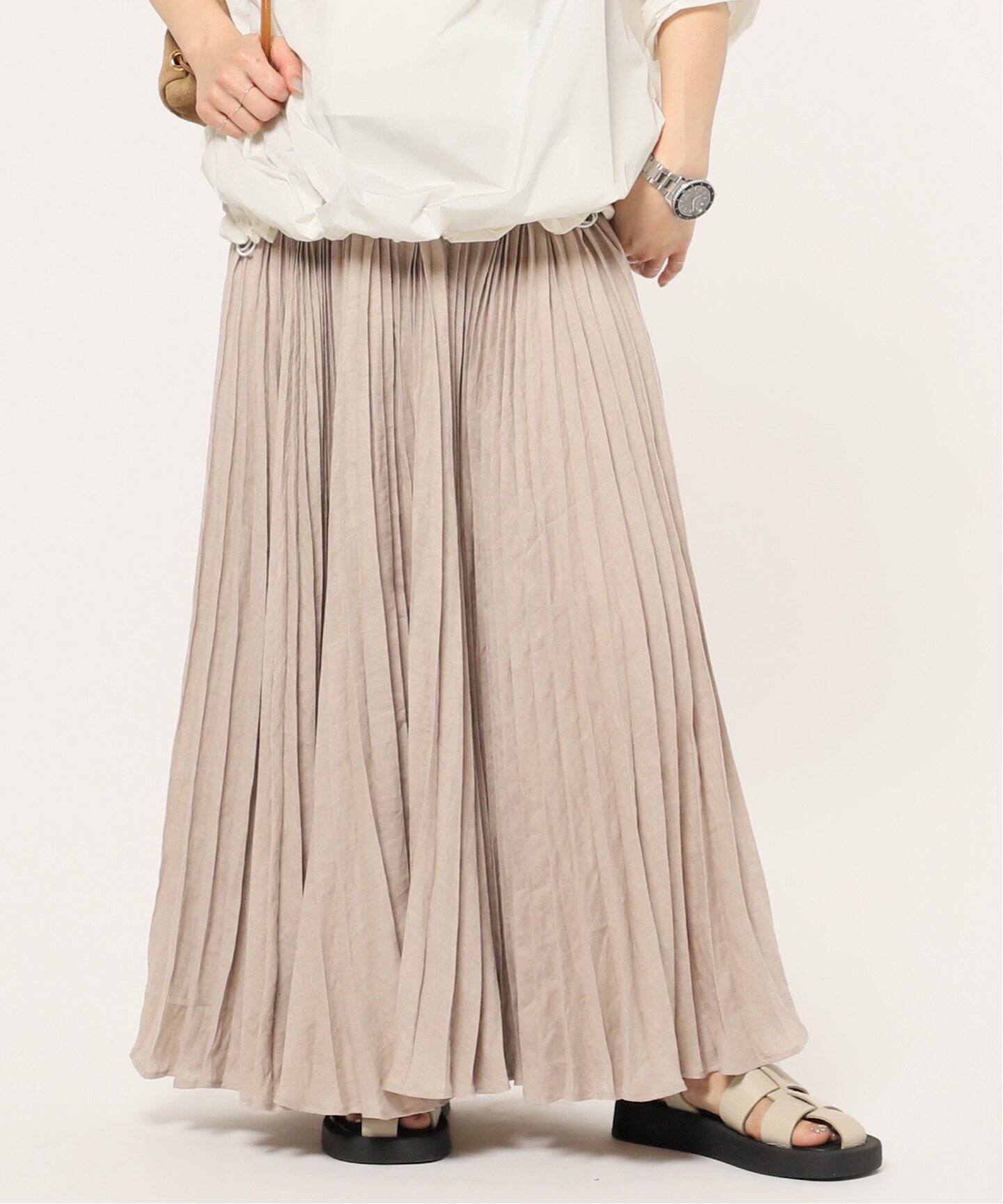 SCENTOF リネンプリーツスカート（ロング・マキシ丈スカート）｜AP  