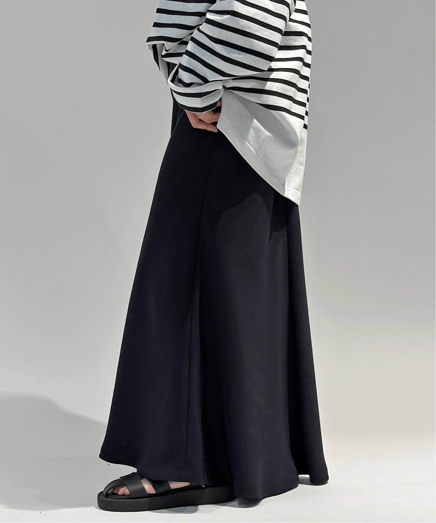 追加》SCENTOF ツイルフレアスカート（ロング・マキシ丈スカート）｜AP  