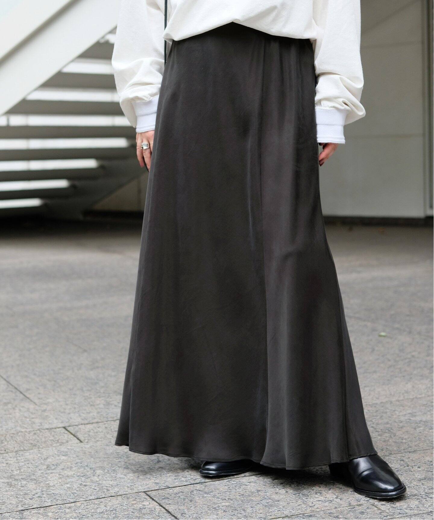 追加3》フィブリルキュプラスカート（ロング・マキシ丈スカート）｜AP  