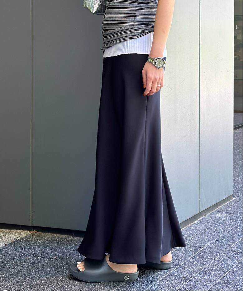 New ツイルフレアスカート（ロング・マキシ丈スカート）｜AP STUDIO  