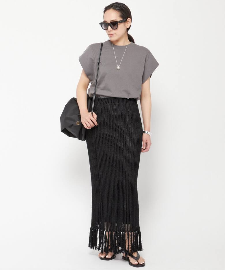 メッシュフリンジスカート（ロング・マキシ丈スカート）｜AP STUDIO  