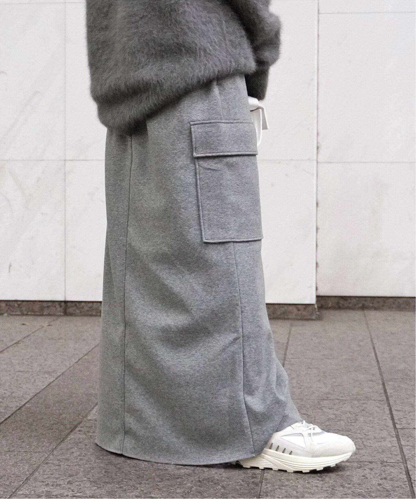Warm Sweat Cargo Skirt（ロング・マキシ丈スカート）｜AP STUDIO 