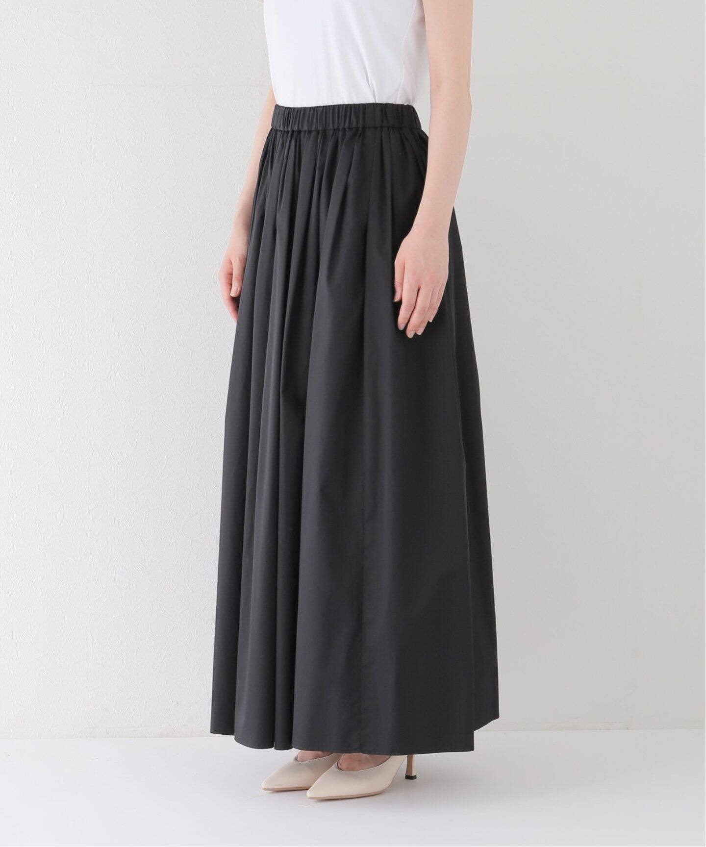 AP STUDIO サテンギャザースカート 