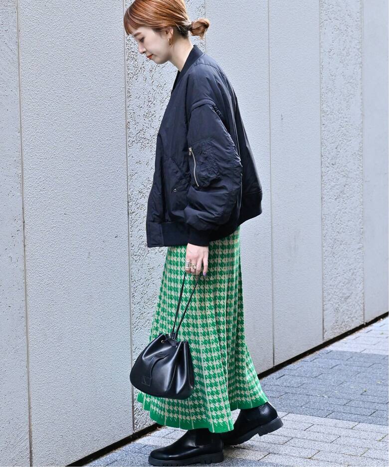 リバーシブル千鳥ジャガードニットスカート（その他スカート）｜B.C  