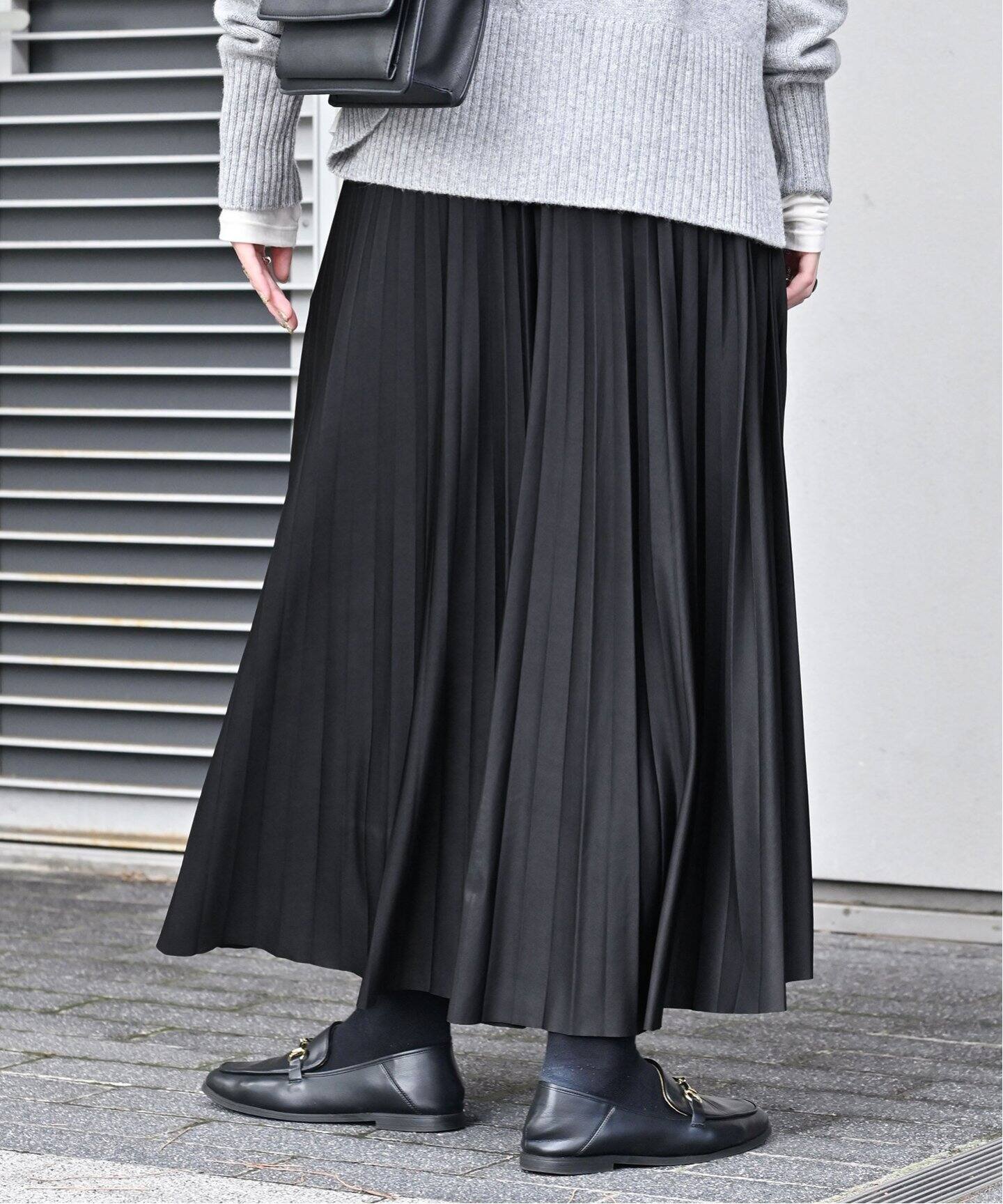 sheller ペイントプリーツミディスカート つけ