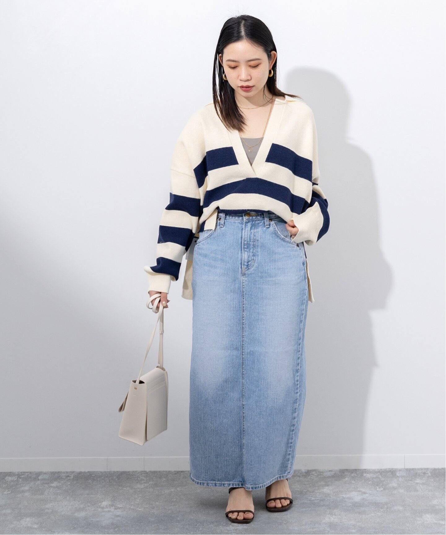 Lee / リー】×B.C STOCK 別注デニムマキシスカート（デニムスカート  