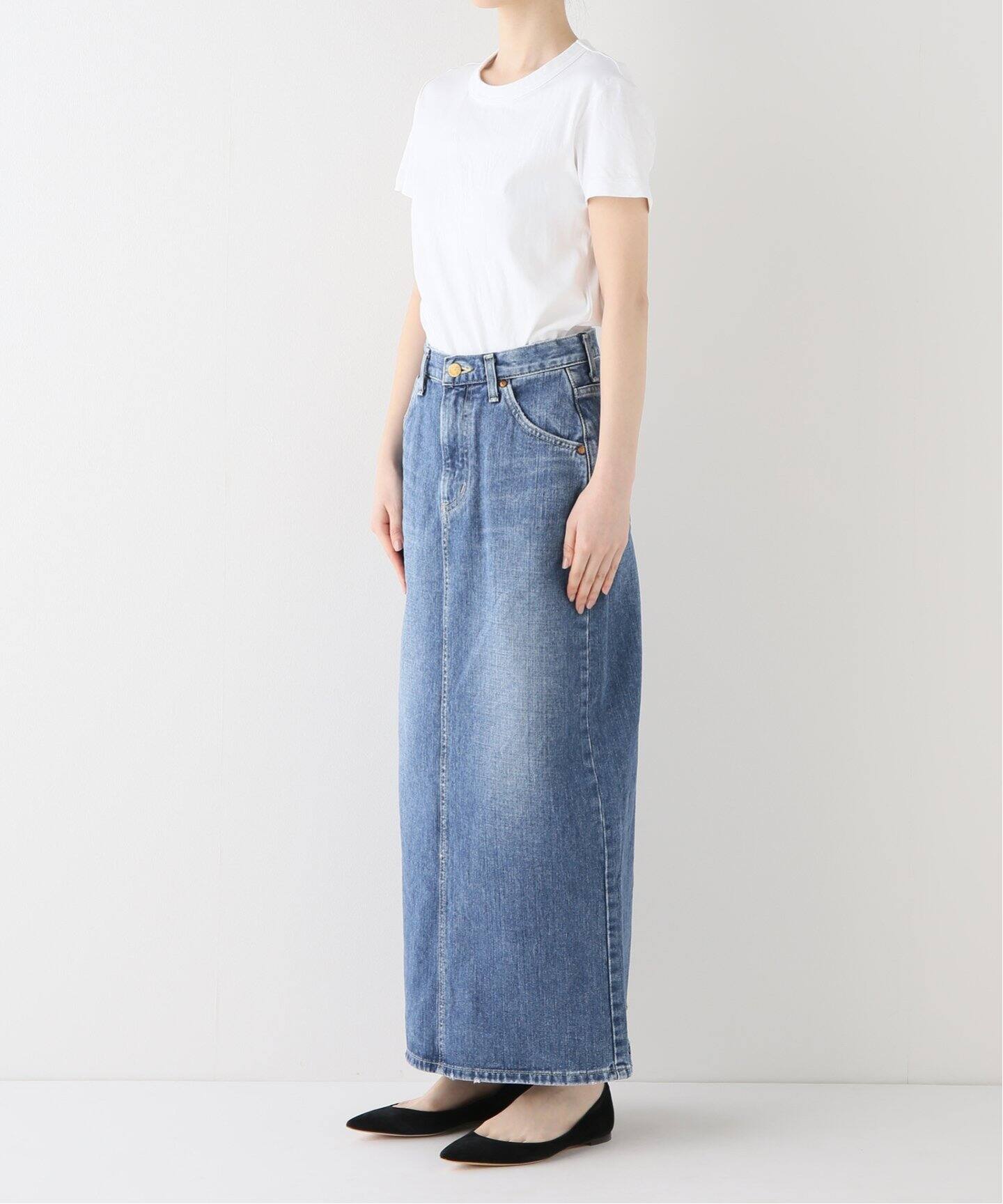 Lee / リー】×B.C STOCK 別注デニムマキシスカート（デニムスカート  