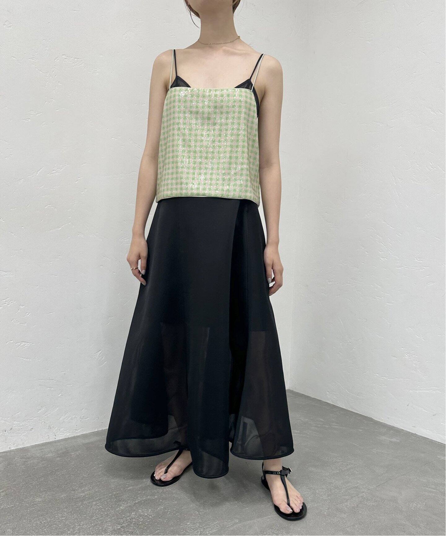 EDIT.FOR LULU ダブルラッセルフレアースカート