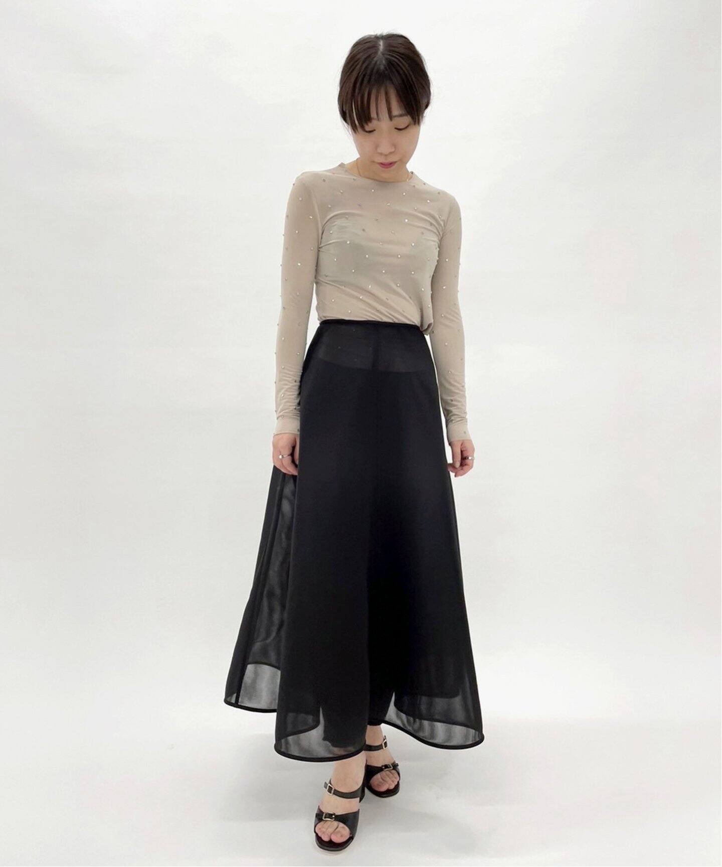 EDIT.FOR LULU ダブルラッセルフレアースカート