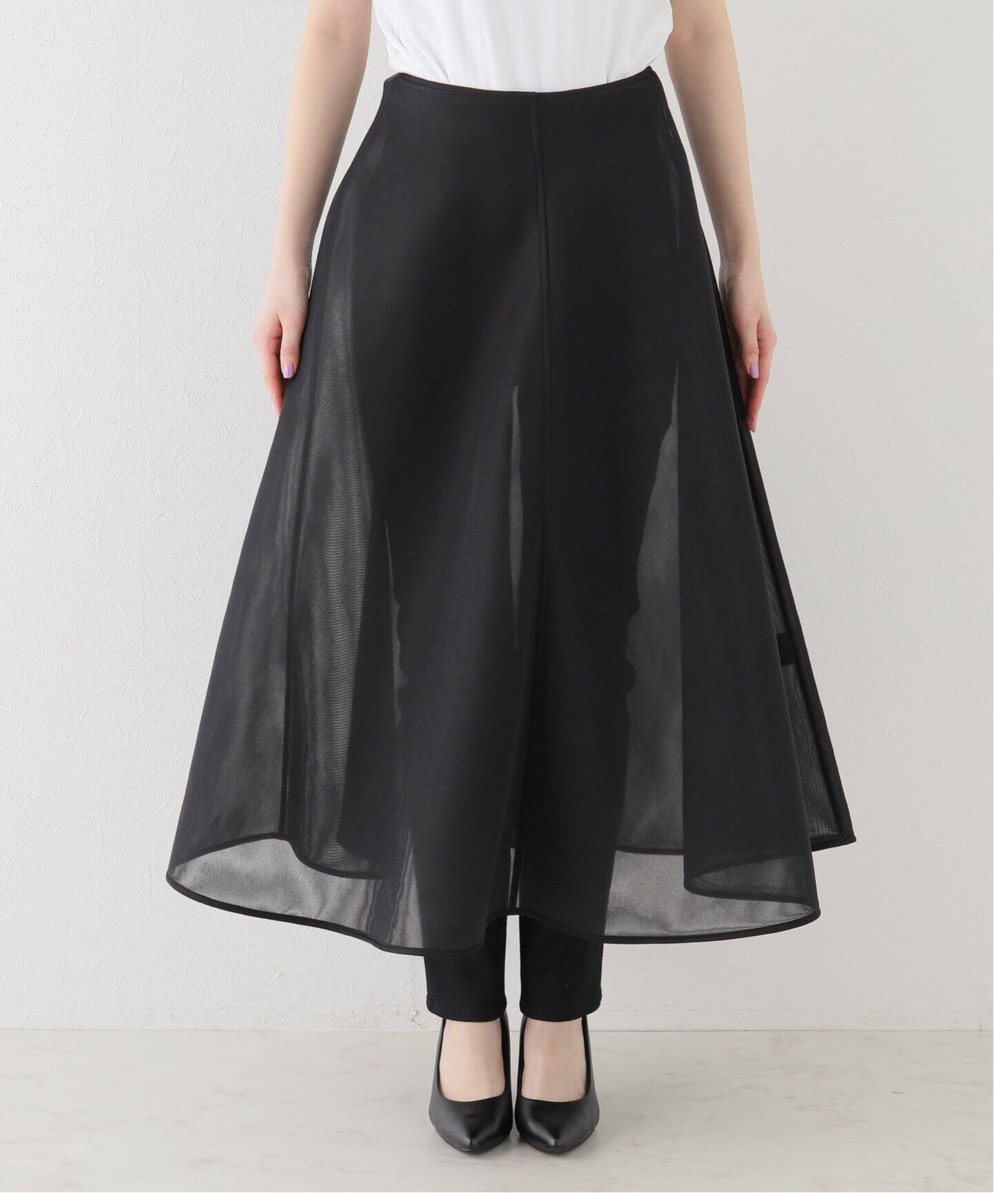 EDIT.FOR LULU ダブルラッセルフレアースカート