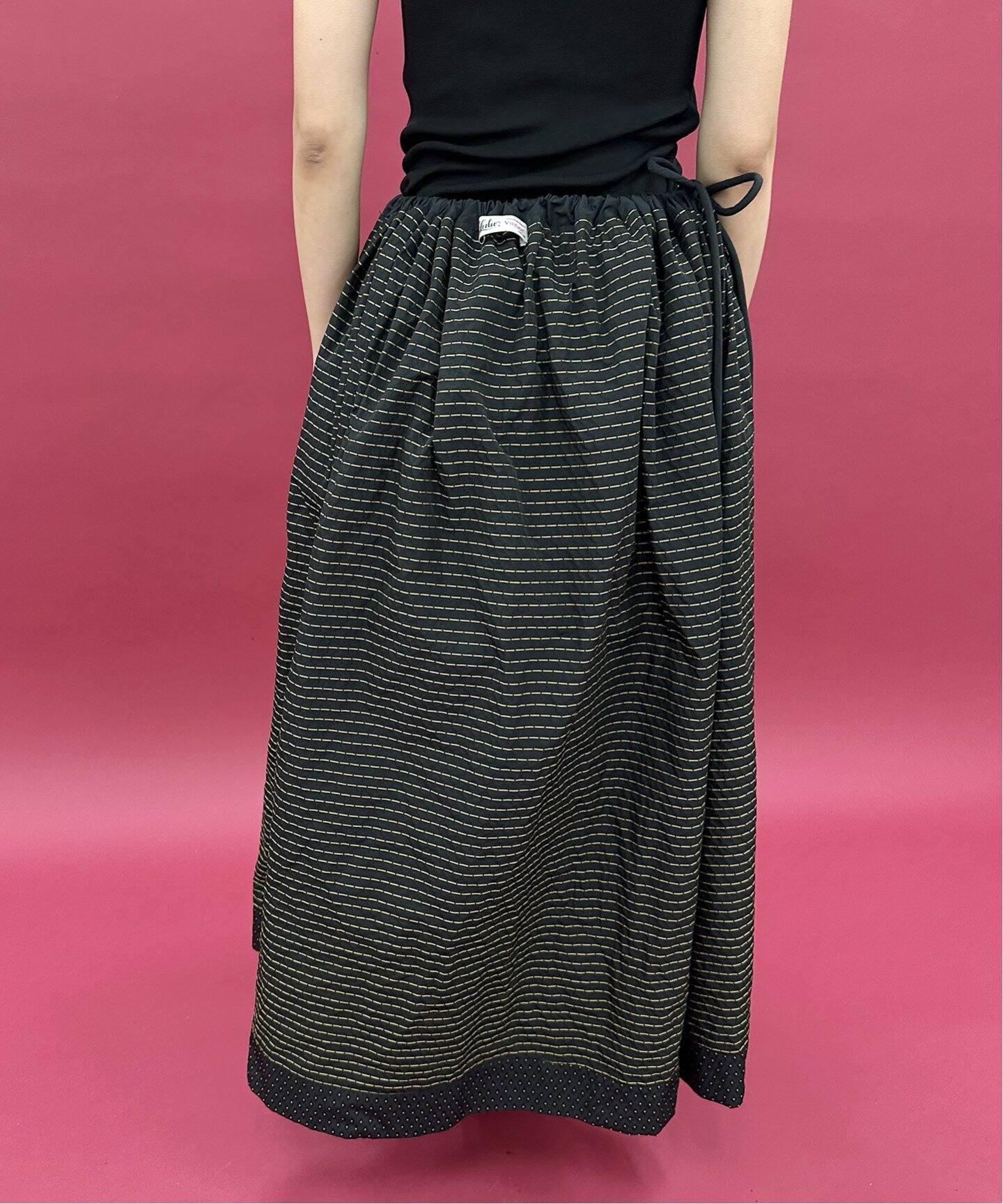 LULU vintage ドビータフタスカート（ロング・マキシ丈スカート 