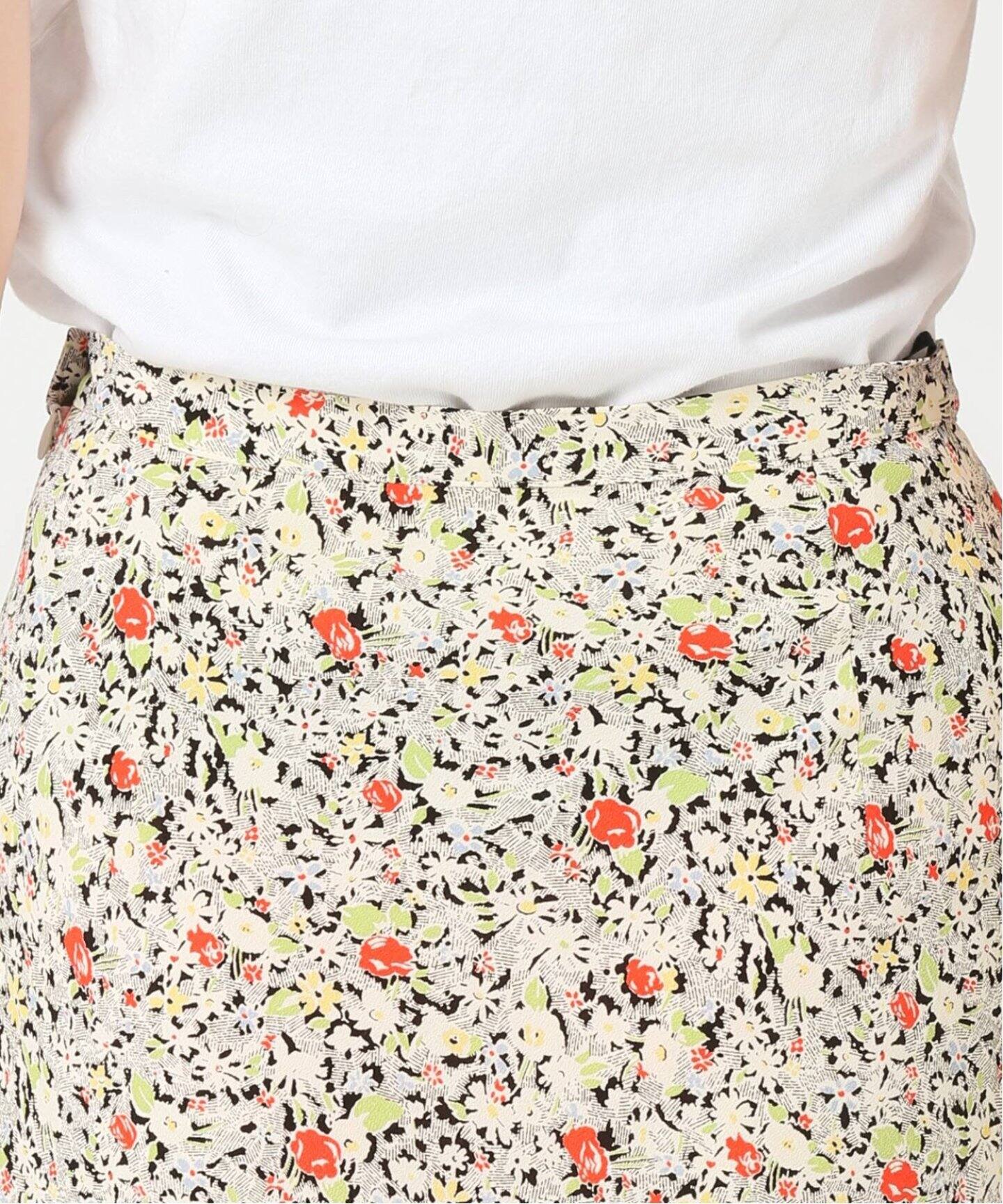 マルチフラワー バイアスマキシスカート（ロング・マキシ丈スカート  