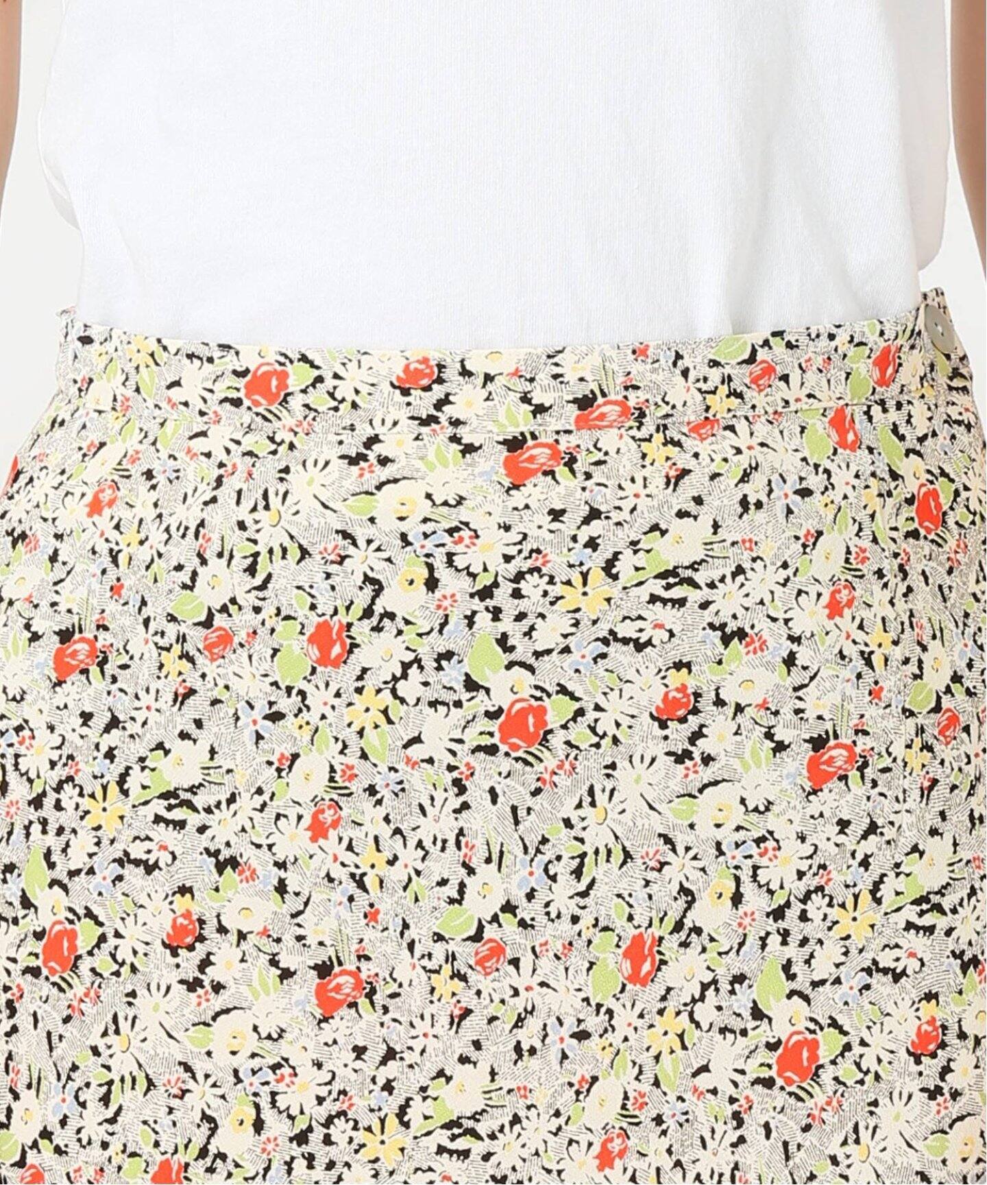 マルチフラワー バイアスマキシスカート（ロング・マキシ丈スカート  