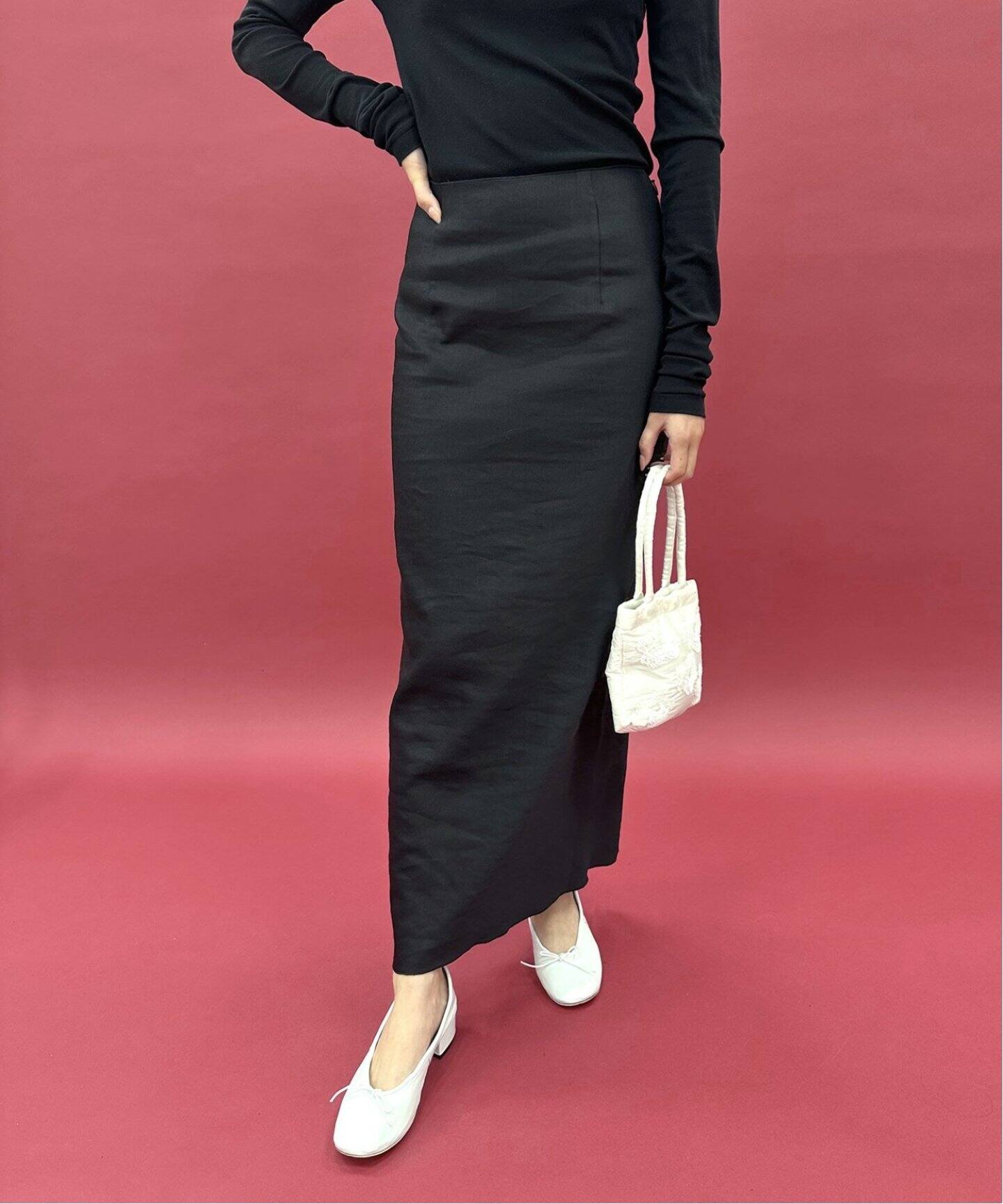 追加》abc バックスリット ストレッチタイトスカート（ロング・マキシ  