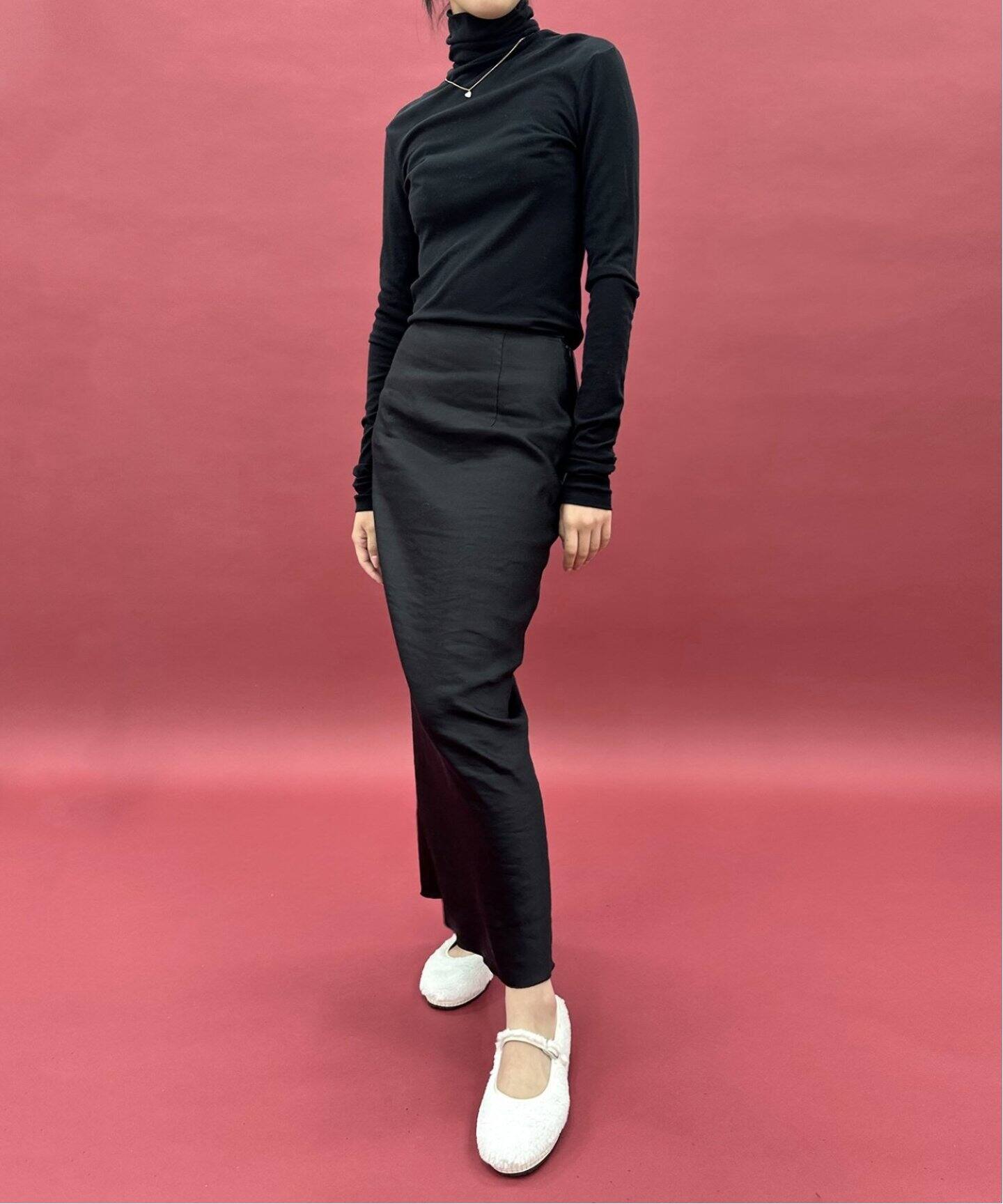 追加》abc バックスリット ストレッチタイトスカート（ロング・マキシ  