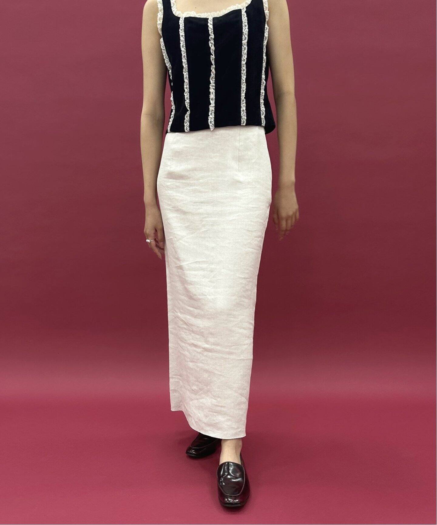 追加》abc バックスリット ストレッチタイトスカート（ロング・マキシ  