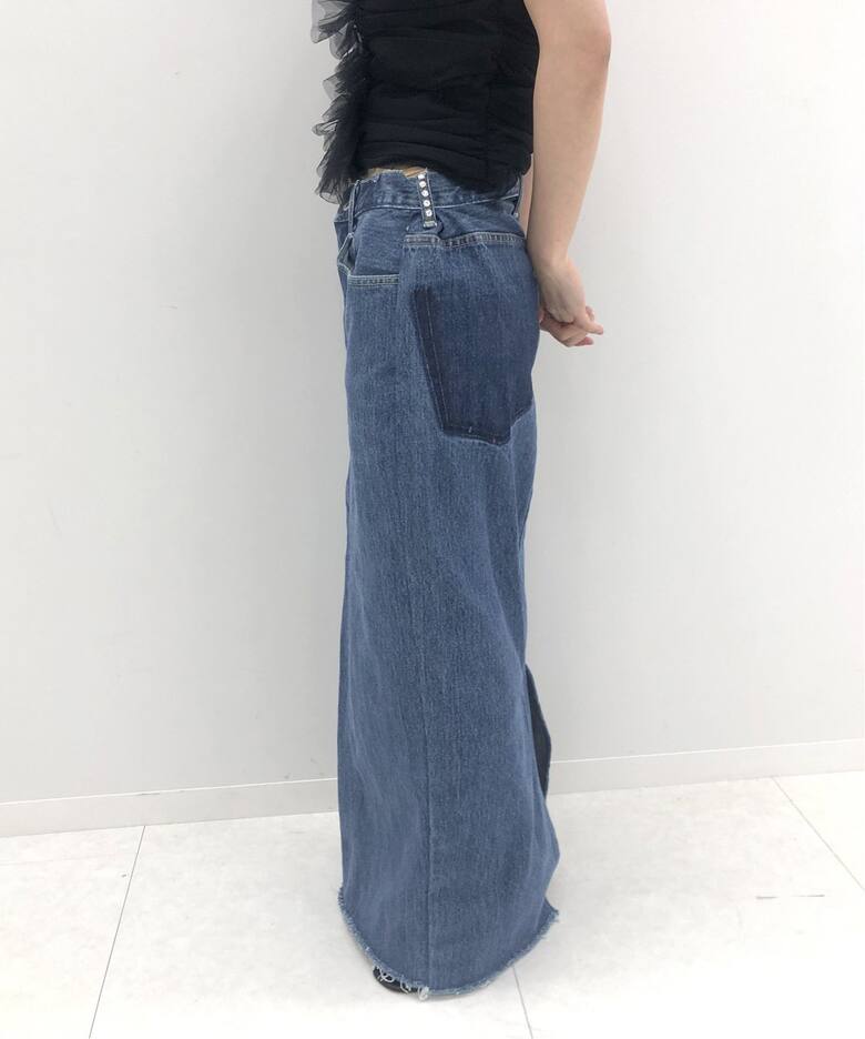 ビジュー デニムスカート（デニムスカート）｜EDIT.FOR LULU  