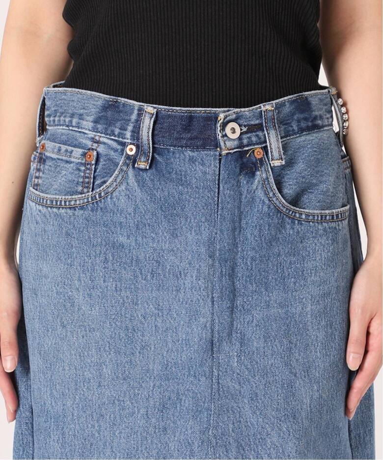 追加》ビジュー デニムスカート（デニムスカート）｜EDIT.FOR LULU  