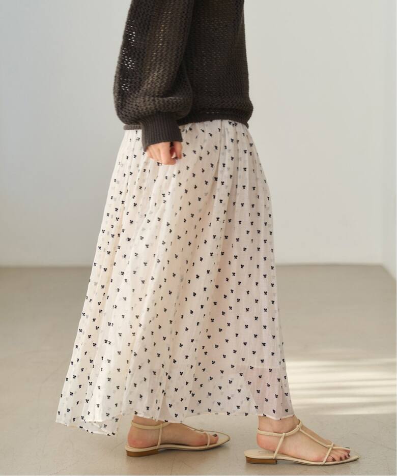 追加》フロッキープリントスカート（ロング・マキシ丈スカート）｜IENA  