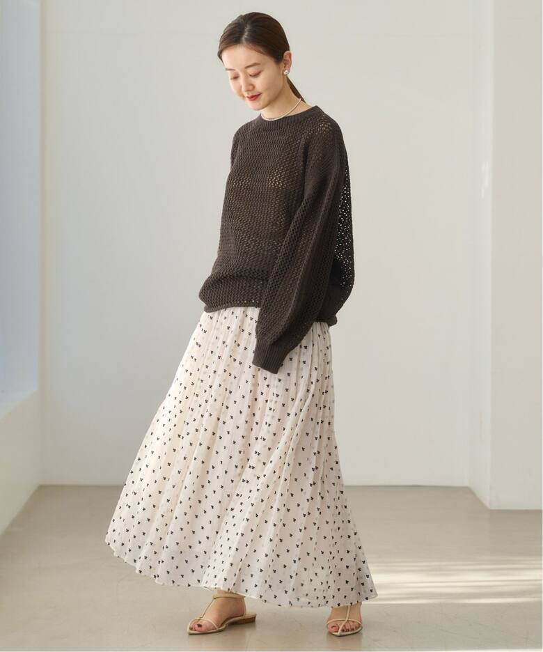 追加》フロッキープリントスカート（ロング・マキシ丈スカート）｜IENA  