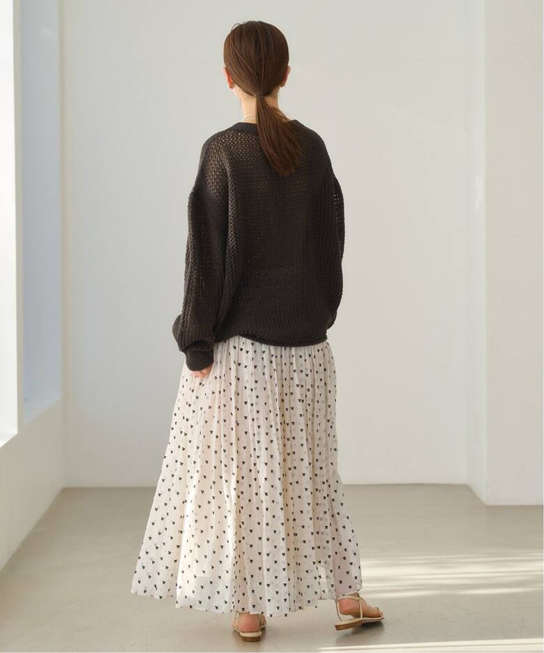 追加》フロッキープリントスカート（ロング・マキシ丈スカート）｜IENA  
