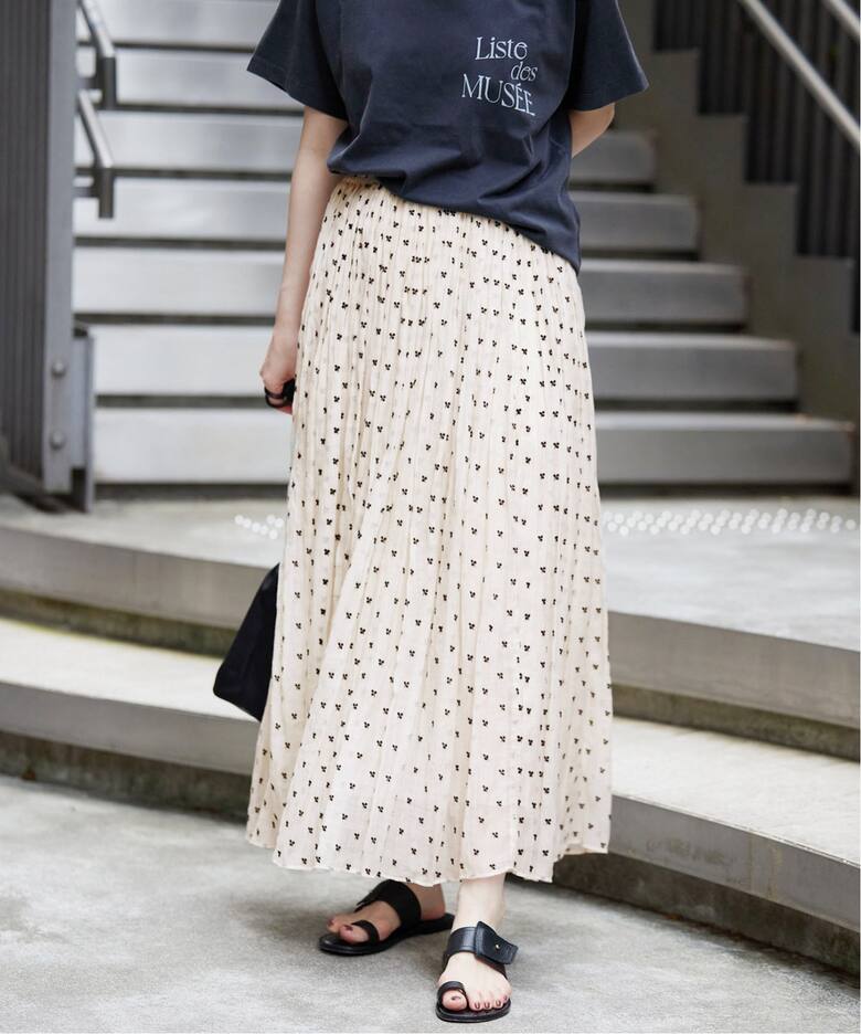 追加》フロッキープリントスカート（ロング・マキシ丈スカート）｜IENA  
