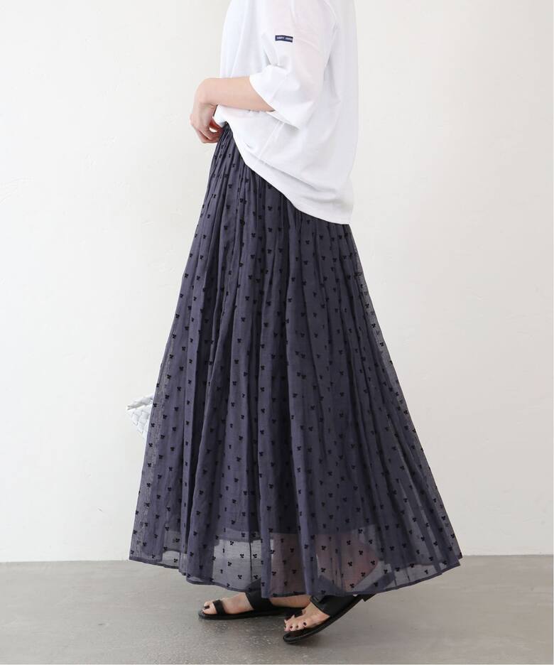 追加》フロッキープリントスカート（ロング・マキシ丈スカート）｜IENA  