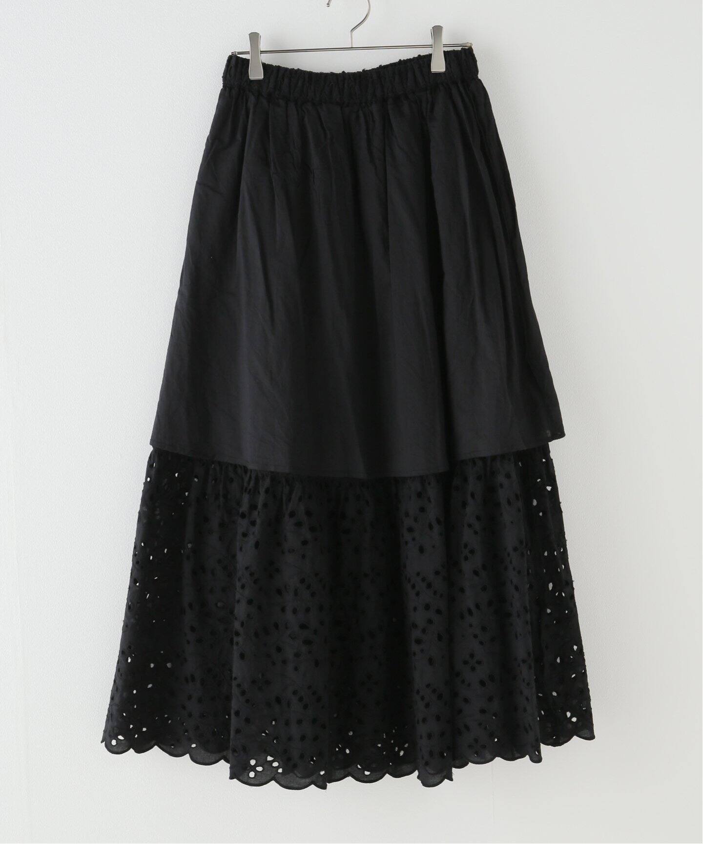 コットンレースティアードスカート（ロング・マキシ丈スカート）｜IENA  