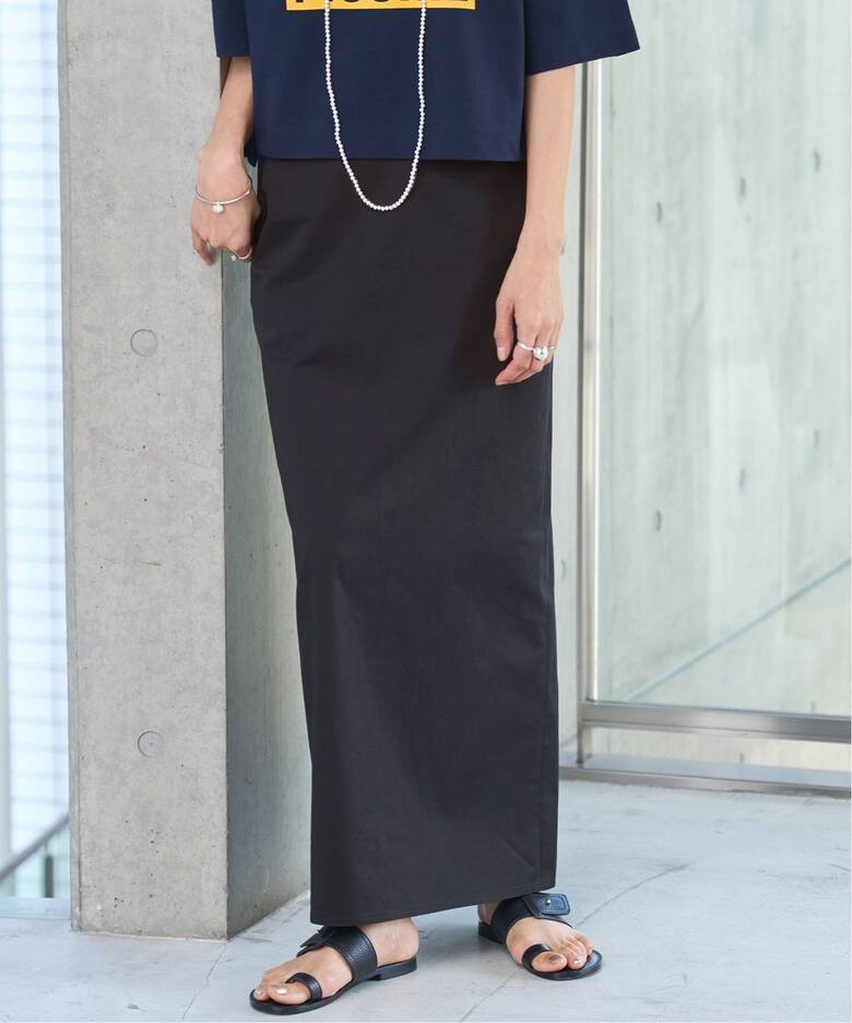 スラブサテンタイトスカート（ロング・マキシ丈スカート）｜IENA  